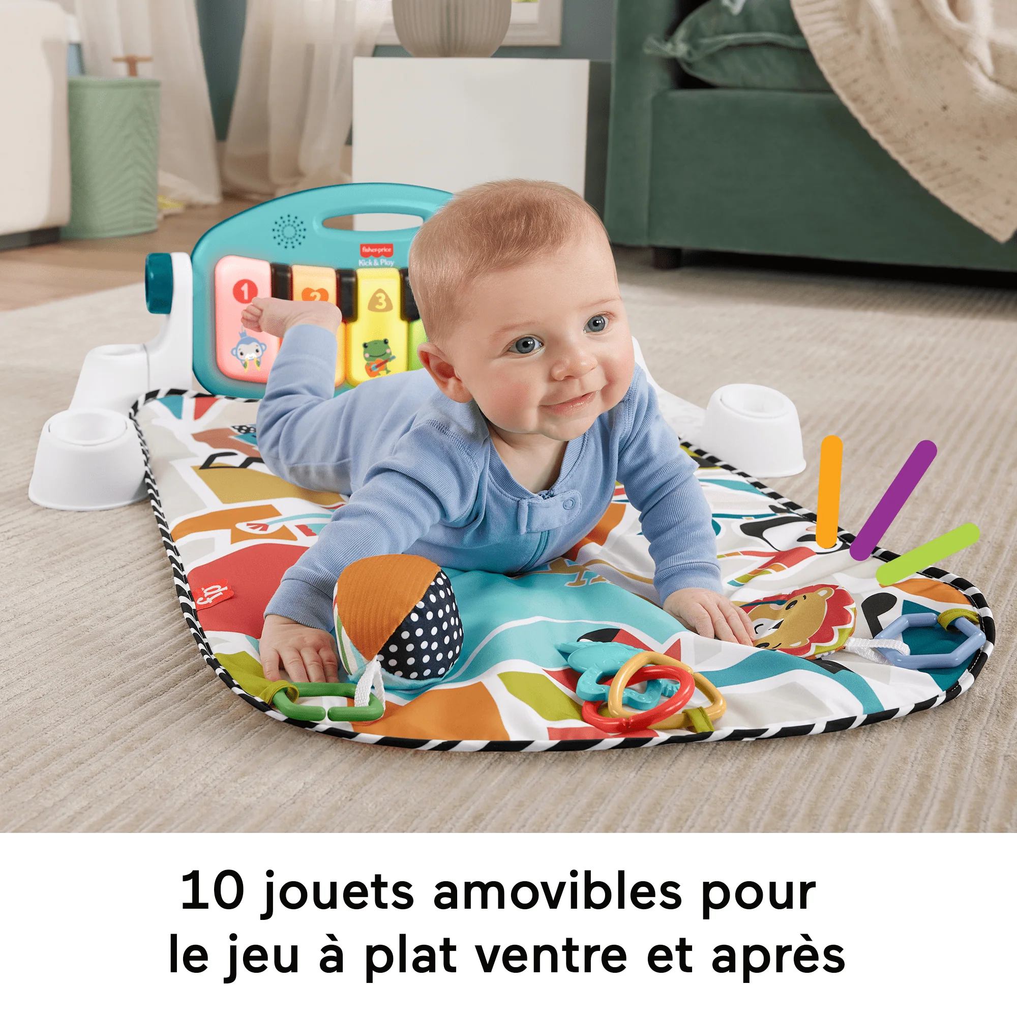 Fisher-Price - Tapis D’Activités Piano Deluxe 2.0 - Tapis D'Éveil - 0 Mois Et + - Image 3