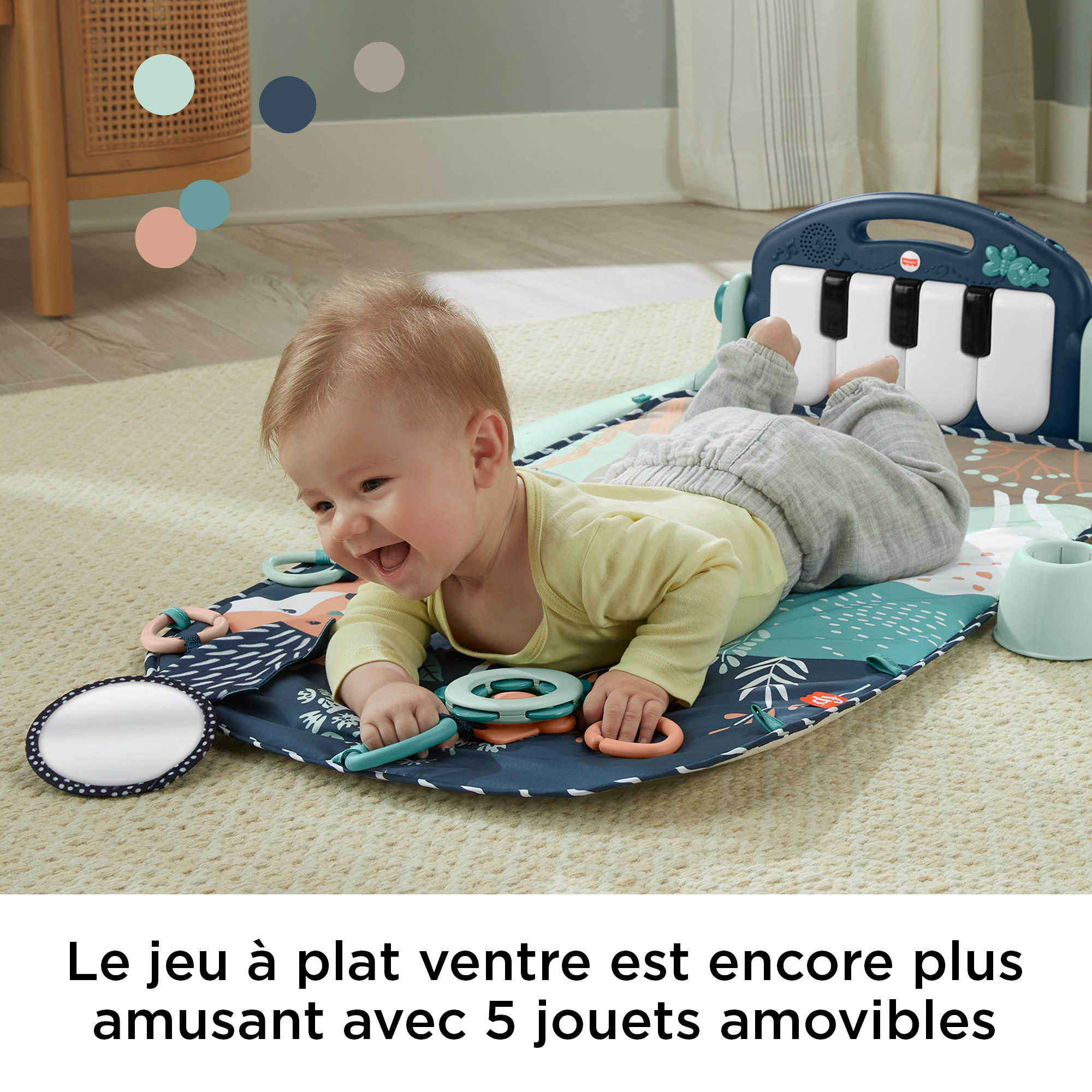 Fisher-Price-Tapis Piano-Tapis D’Éveil Thème Animaux De La Forêt - Image 3