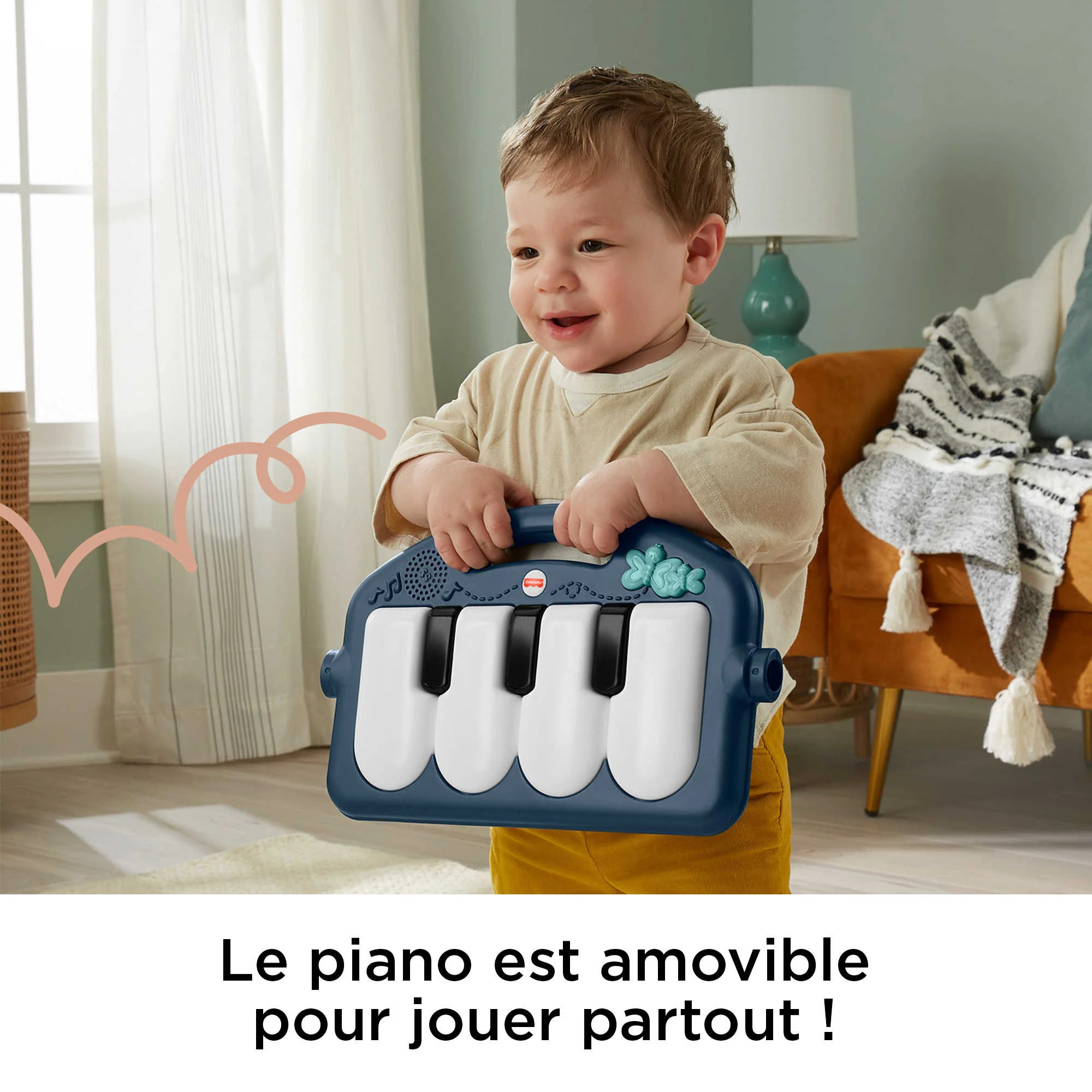 Fisher-Price-Tapis Piano-Tapis D’Éveil Thème Animaux De La Forêt - Image 5