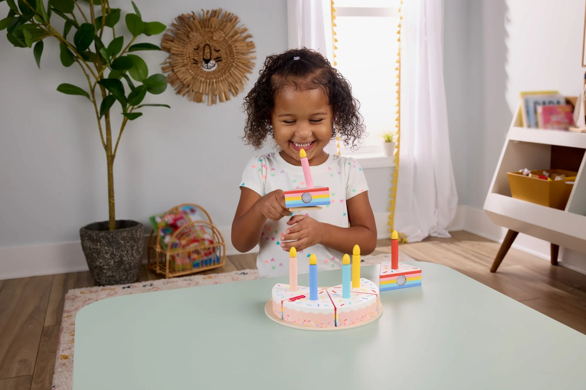 Tarta De Madera De Fisher-Price, Juego De Pastelería Para Edad Preescolar, 14 Piezas De Madera - Image 2
