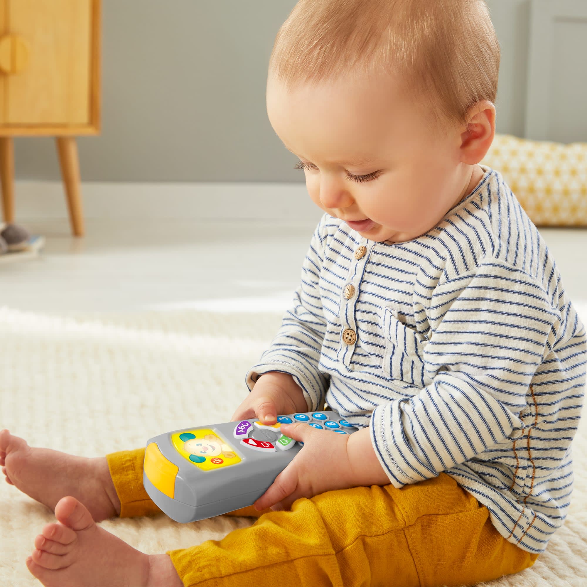Telecomando Del Cagnolino Fisher-Price Ridi E Impara Per Neonati, Giocattolo Educativo Con Musica E Luci, Versione Italiana - Image 3