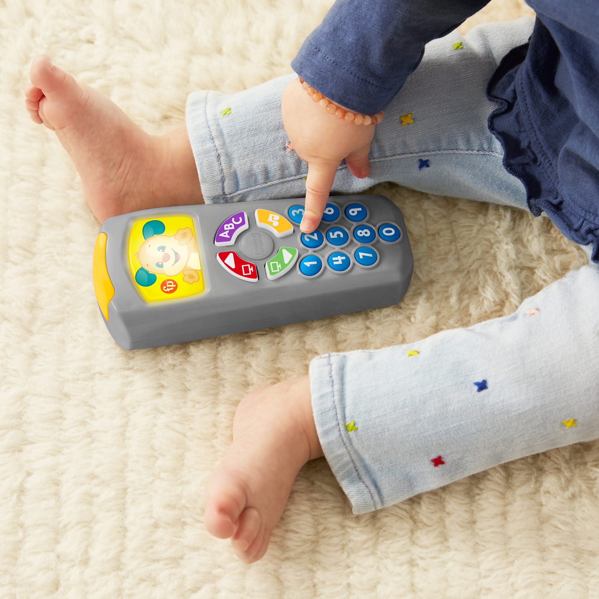 Telecomando Del Cagnolino Fisher-Price Ridi E Impara Per Neonati, Giocattolo Educativo Con Musica E Luci, Versione Italiana - Image 4