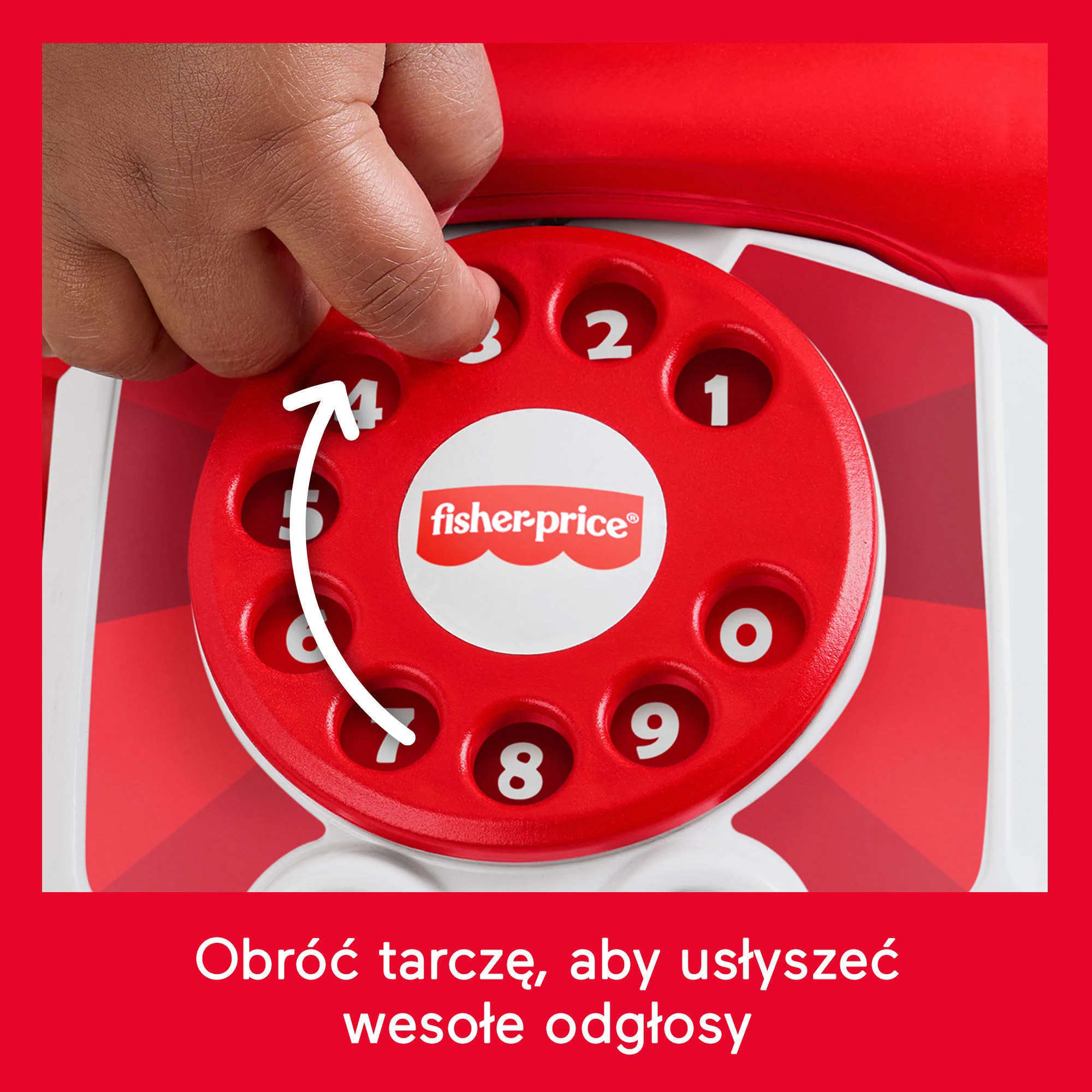 Fisher-Price Telefonik dla gadułki 80-lecie Mattel Czerwony Zabawka do ciągnięcia dla dzieci 12m+ - Image 3