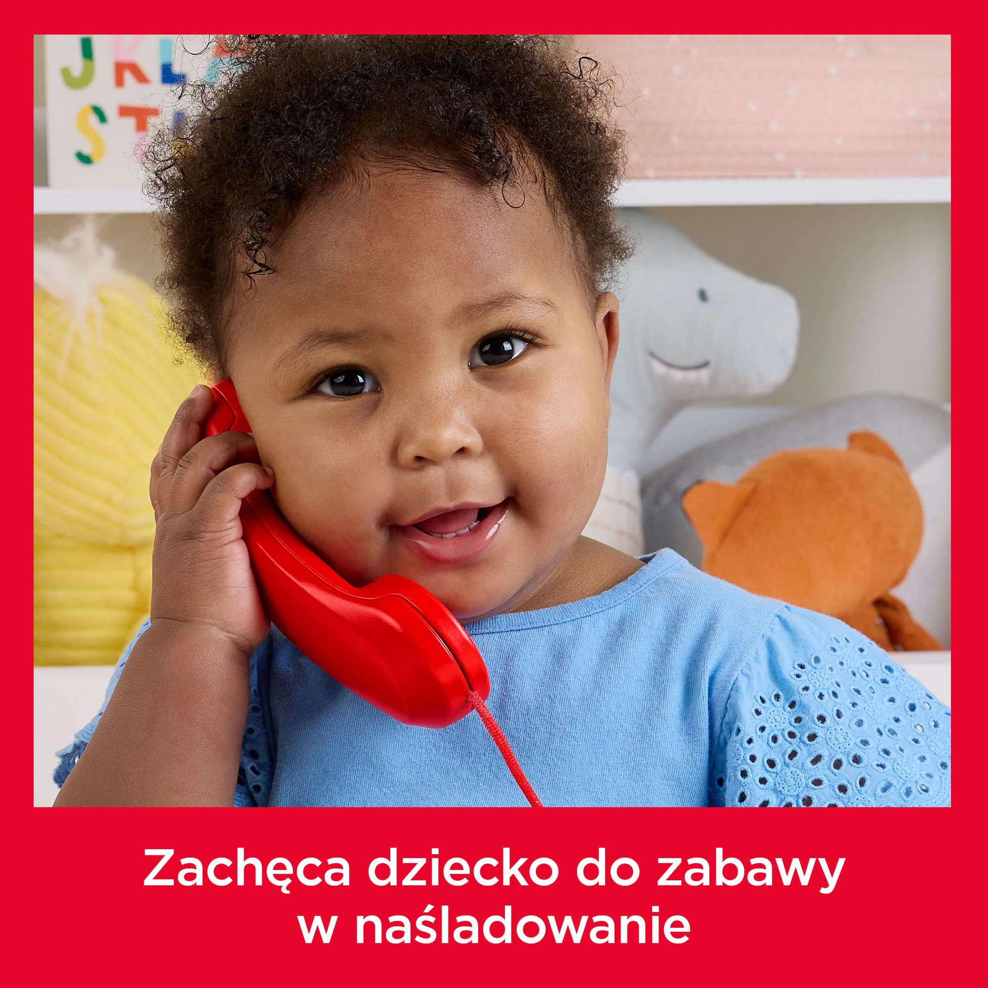 Fisher-Price Telefonik dla gadułki 80-lecie Mattel Czerwony Zabawka do ciągnięcia dla dzieci 12m+ - Image 5