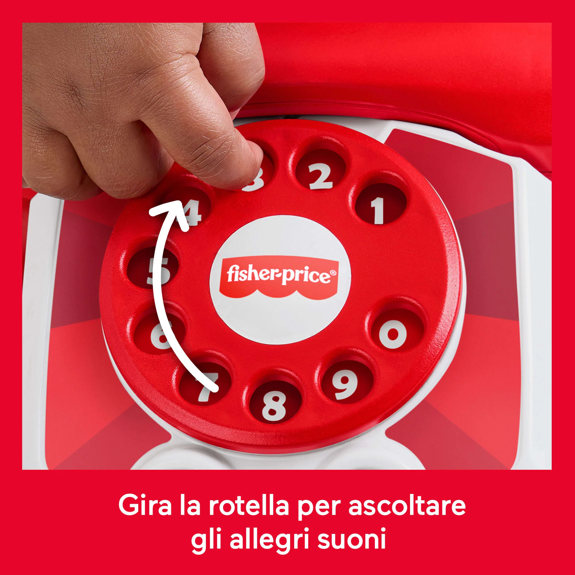 Fisher-Price Telefono Chiacchierone Rosso, Giocattolo Trainabile Per Neonati E Bimbi, Edizione Mattel 80 Anniversario - Image 3