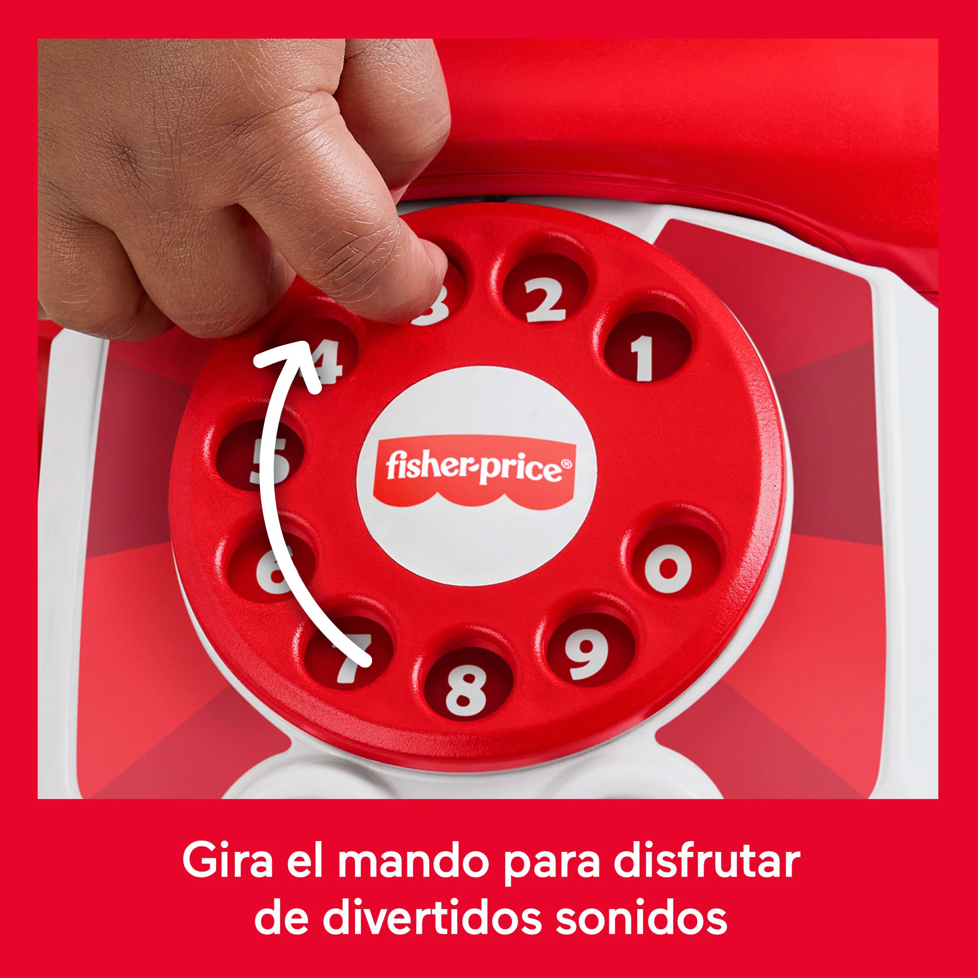 Teléfono Rojo Parlanchín De Juguete Para Arrastrar De Fisher-Price, Para Bebés Y Niños Pequeños, Edición Del 80 Aniversario De Mattel - Image 3