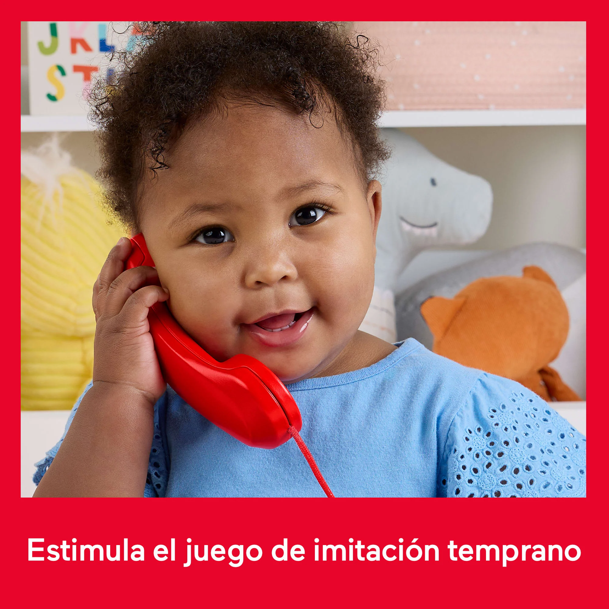 Teléfono Rojo Parlanchín De Juguete Para Arrastrar De Fisher-Price, Para Bebés Y Niños Pequeños, Edición Del 80 Aniversario De Mattel - Image 5