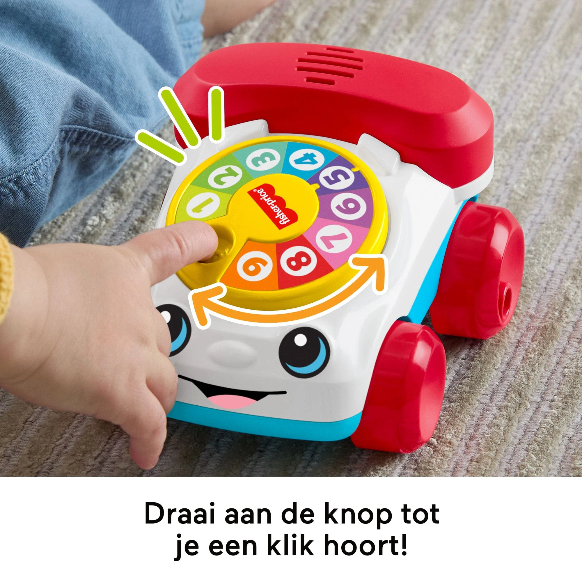 Fisher-Price Telefoonvoertuig Duwspeelgoed Met Geluiden Voor Baby's En Peuters - Image 3