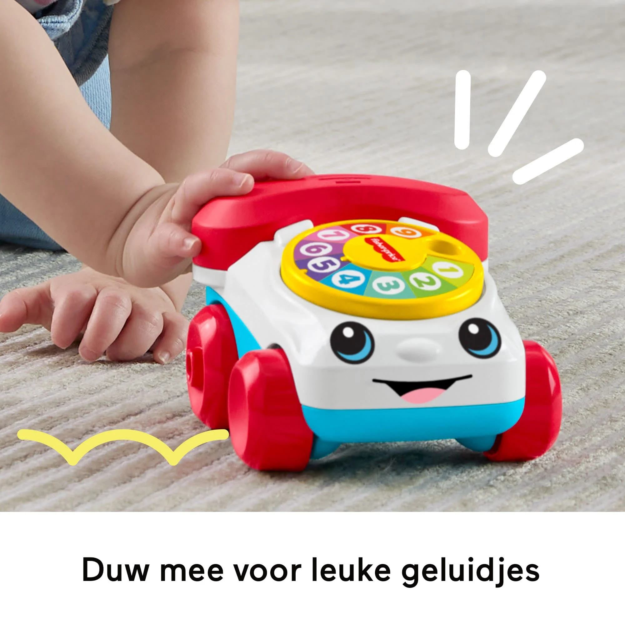 Fisher-Price Telefoonvoertuig Duwspeelgoed Met Geluiden Voor Baby's En Peuters - Image 5