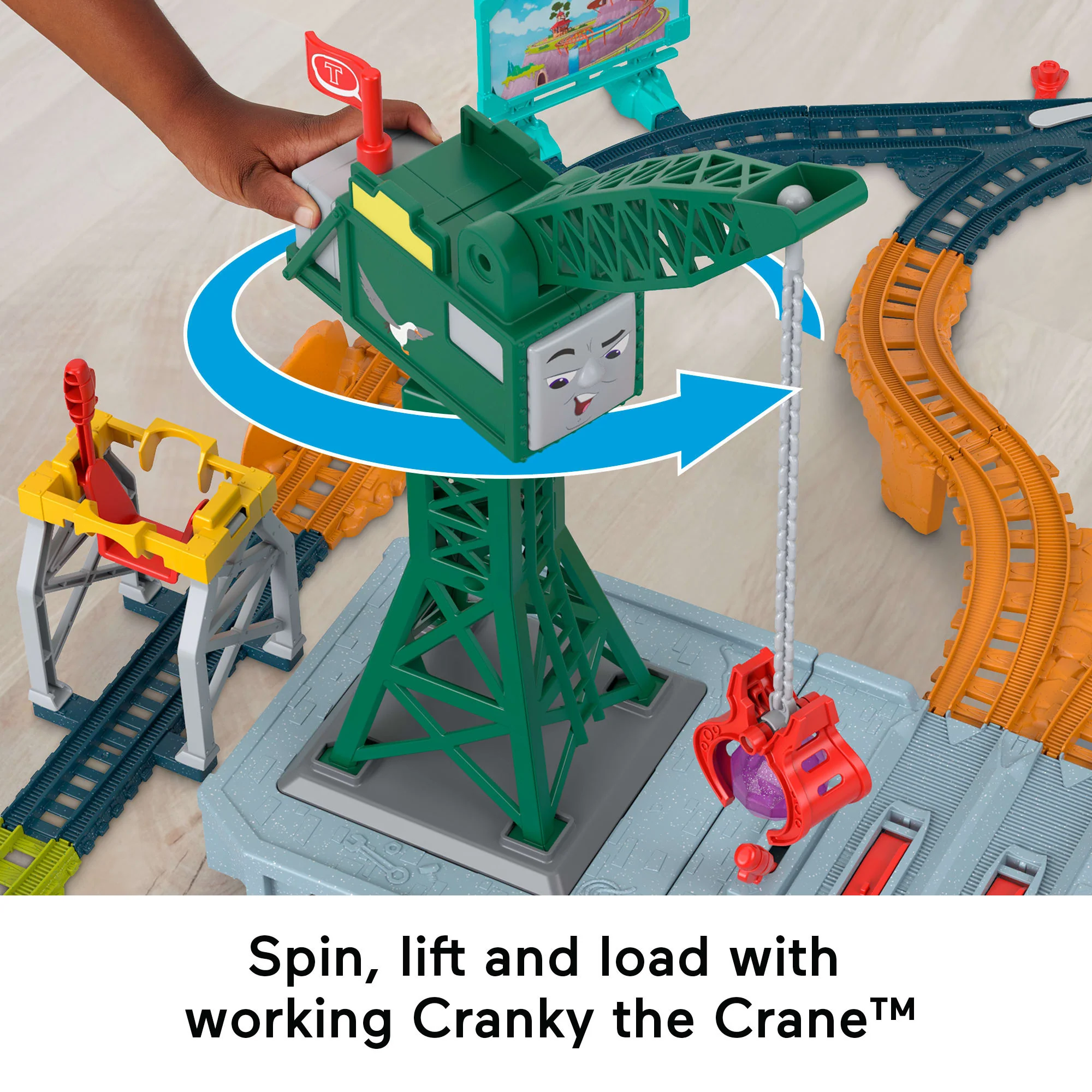 Fisher-Price Thomas & Friends Talking Cranky Delivery Train Set - Image 4