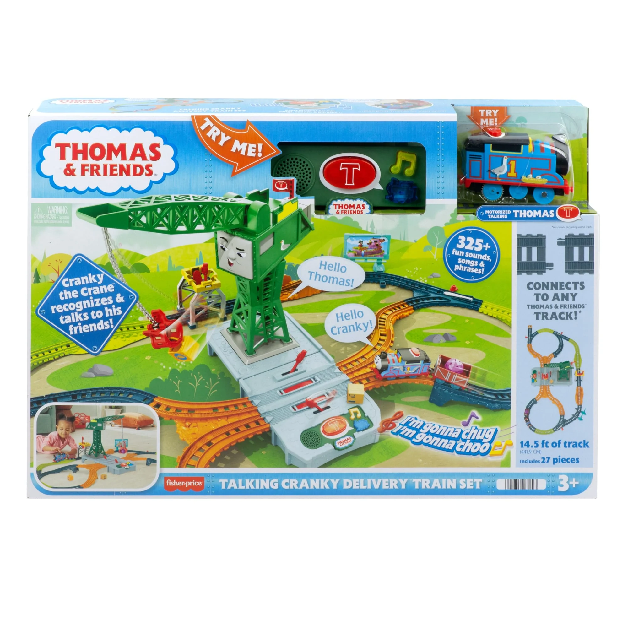 Fisher-Price Thomas & Friends Talking Cranky Delivery Train Set - Image 6