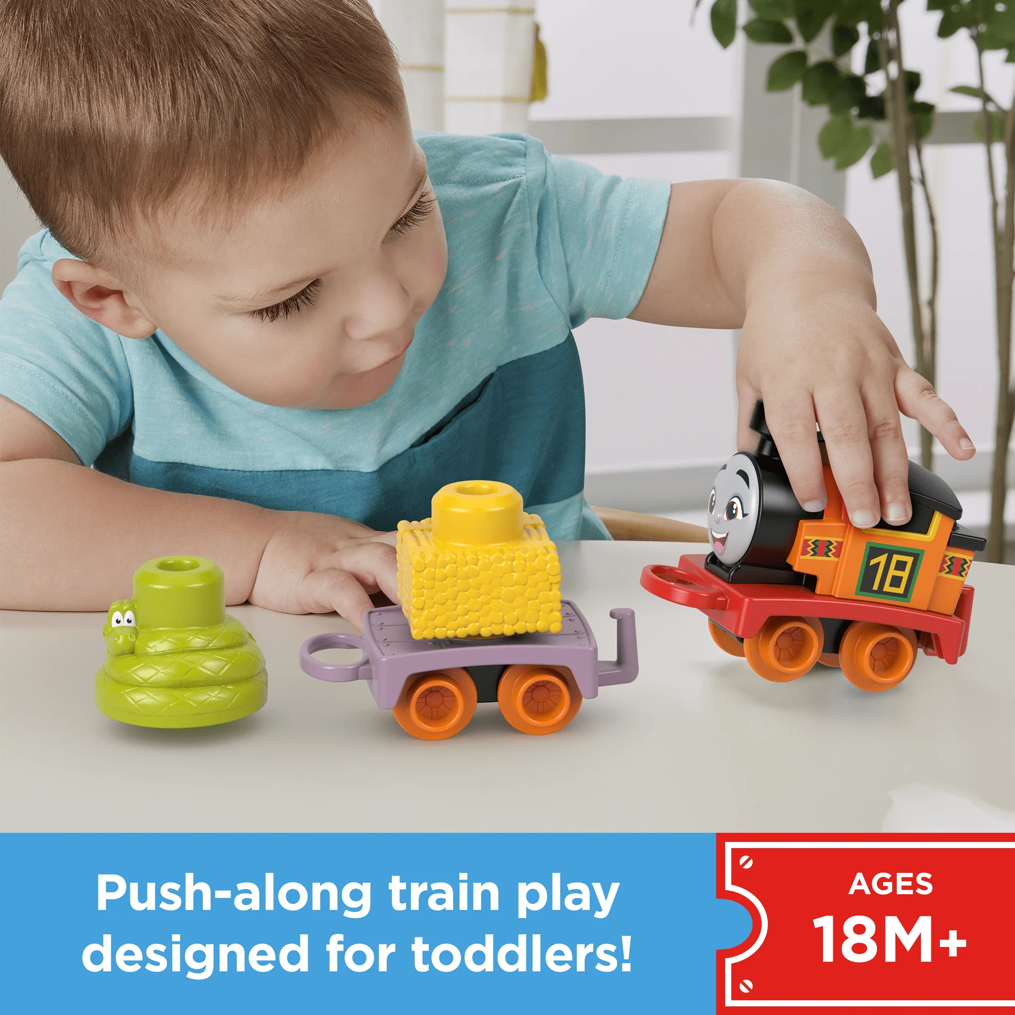 Thomas & Friends My First Nia Push-Along Toy Train With Stacking Cargo For Toddlers - Image 2