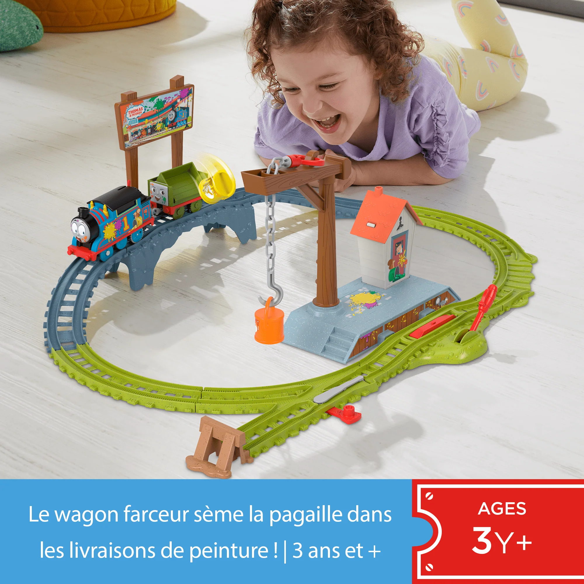 Thomas Et Ses Amis - Coffret Livraison De Peinture - Circuit À Construire - 3 Ans Et + - Image 2