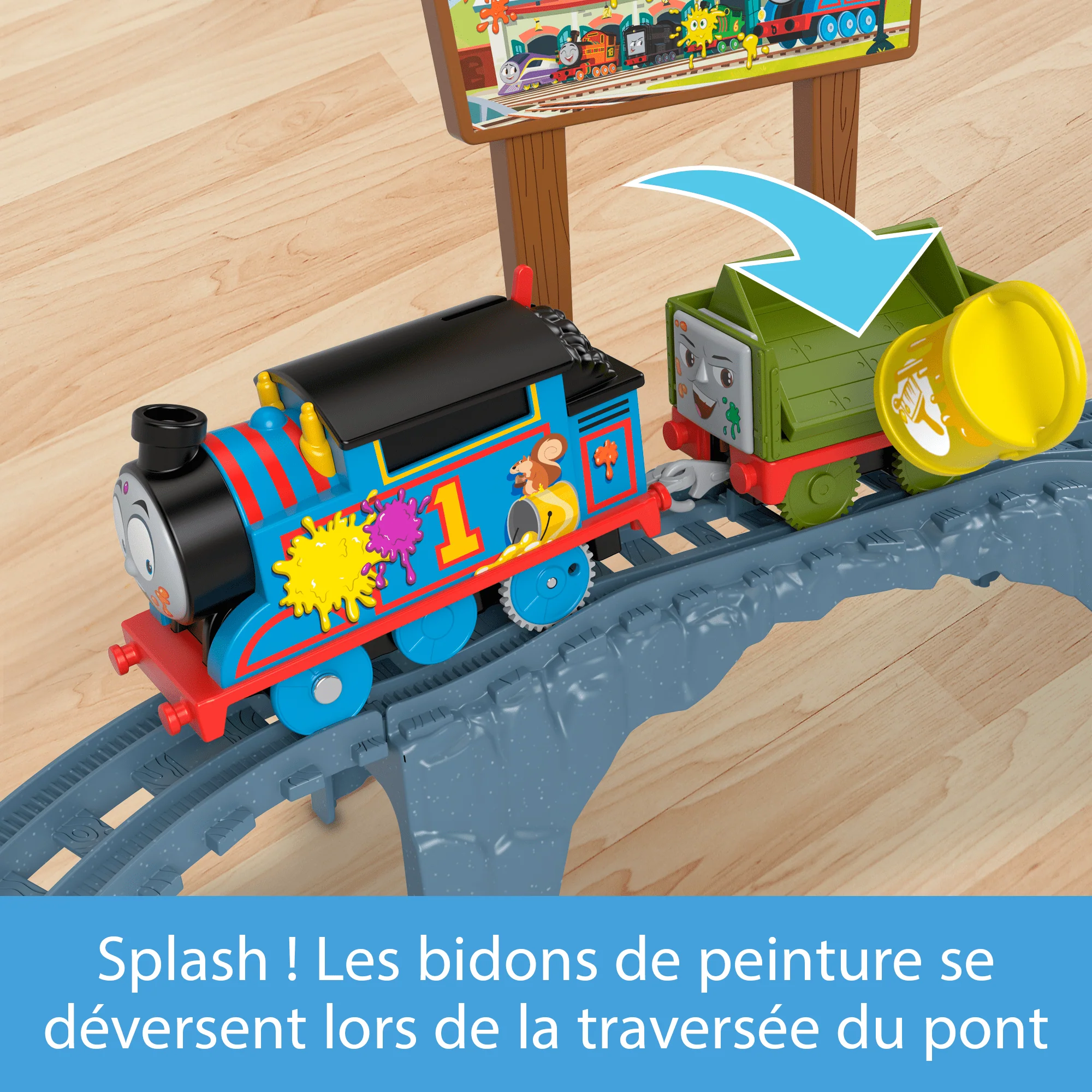 Thomas Et Ses Amis - Coffret Livraison De Peinture - Circuit À Construire - 3 Ans Et + - Image 3