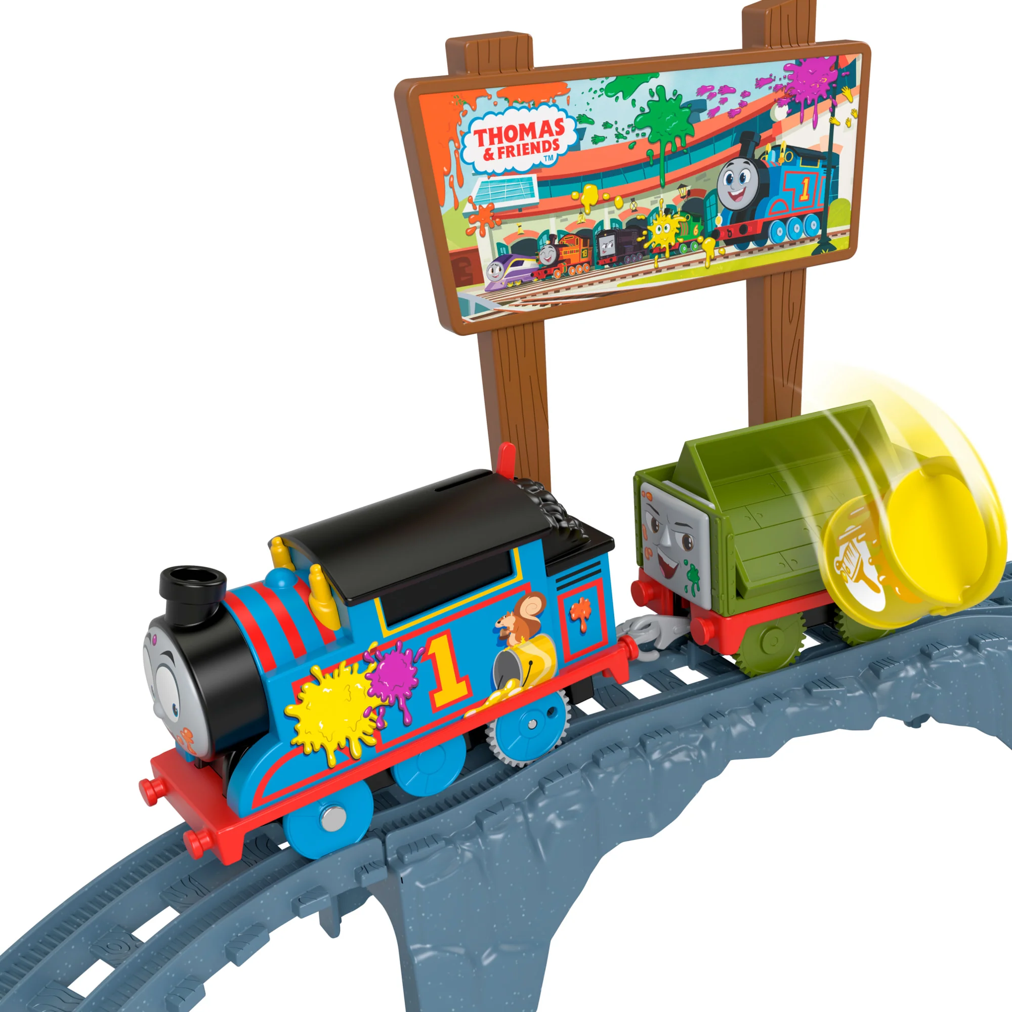 Okul Öncesi Çocuklar Için Thomas Ve Arkadaşları Boya Teslimatı Motorlu Tren Ve Ray Seti - Image 3