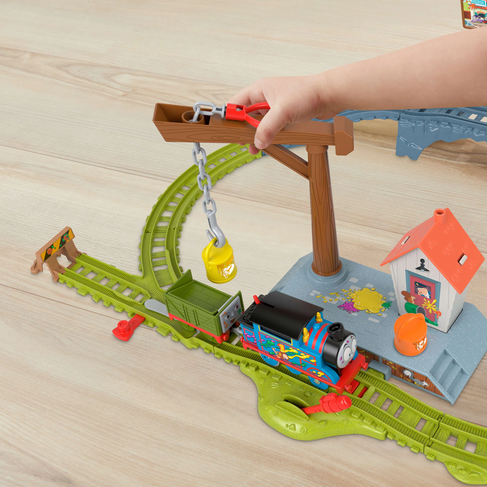 Okul Öncesi Çocuklar Için Thomas Ve Arkadaşları Boya Teslimatı Motorlu Tren Ve Ray Seti - Image 4