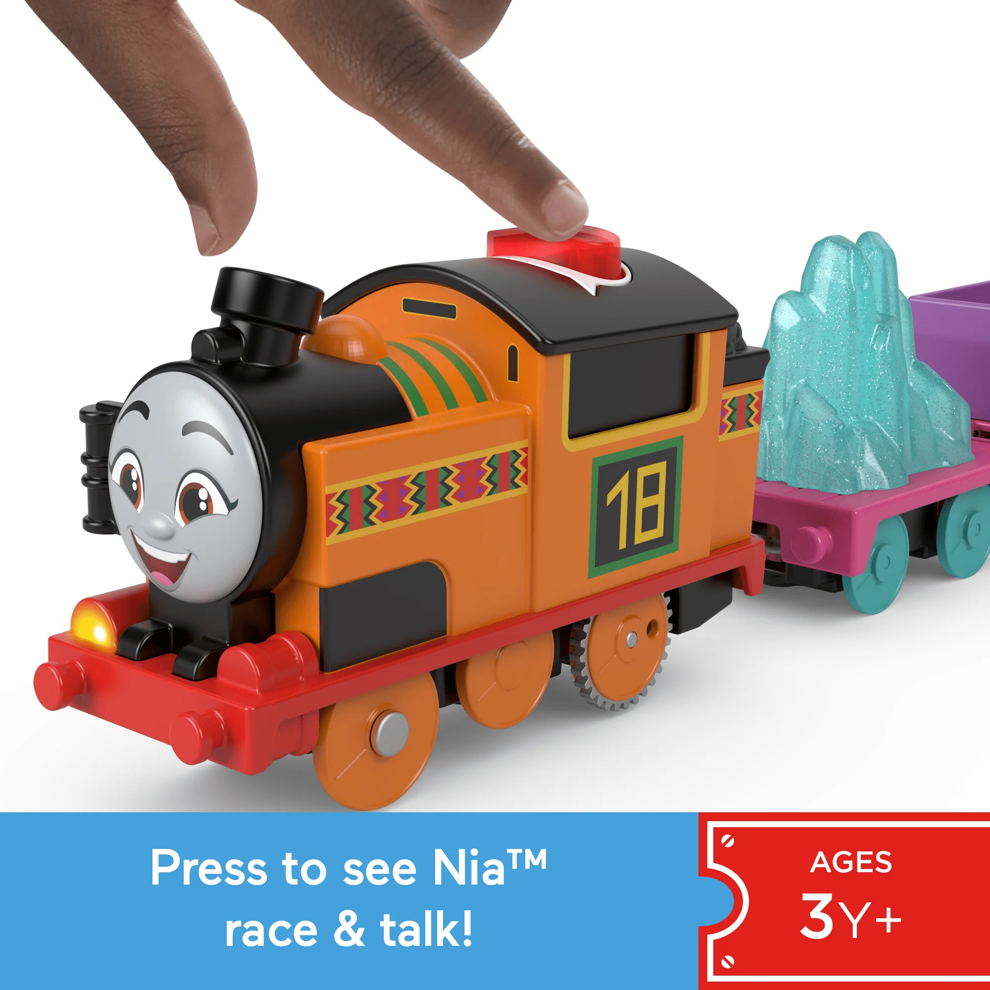 Thomas & Friends Talking Nia Toy Train, Motorized Engine With Phrases & Sounds, Uk English Version - Image 2