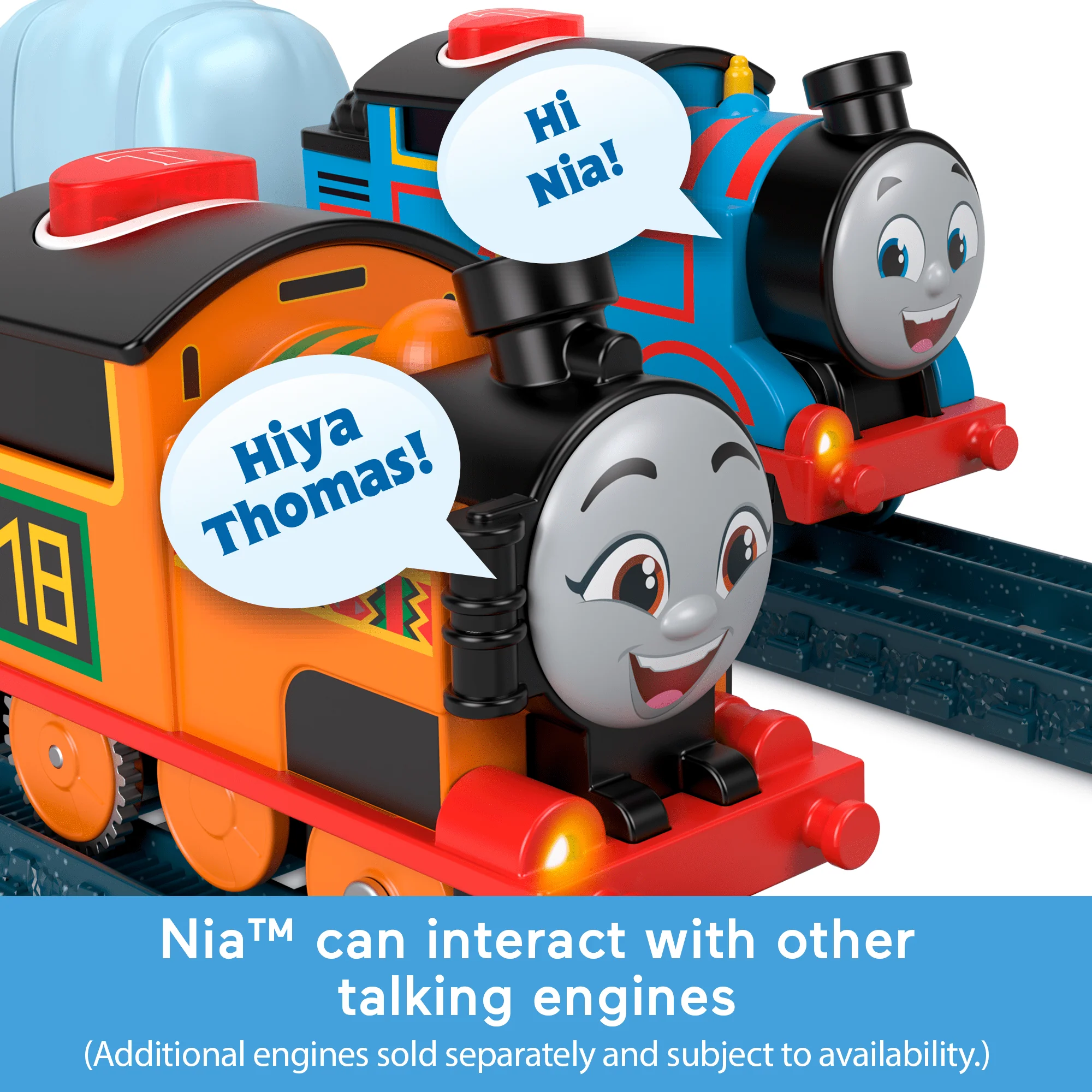 Thomas & Friends Talking Nia Toy Train, Motorized Engine With Phrases & Sounds, Uk English Version - Image 3