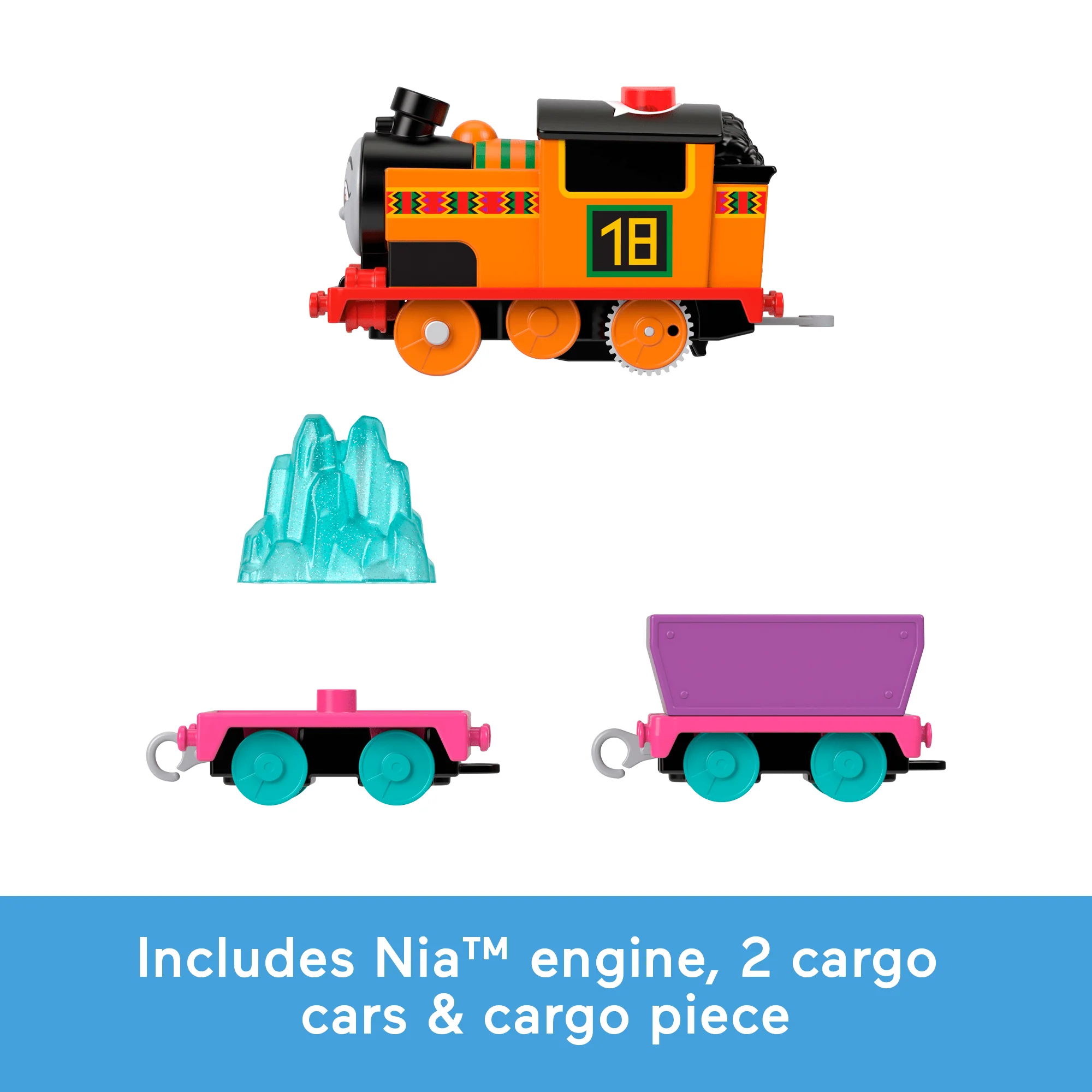 Thomas & Friends Talking Nia Toy Train, Motorized Engine With Phrases & Sounds, Uk English Version - Image 4