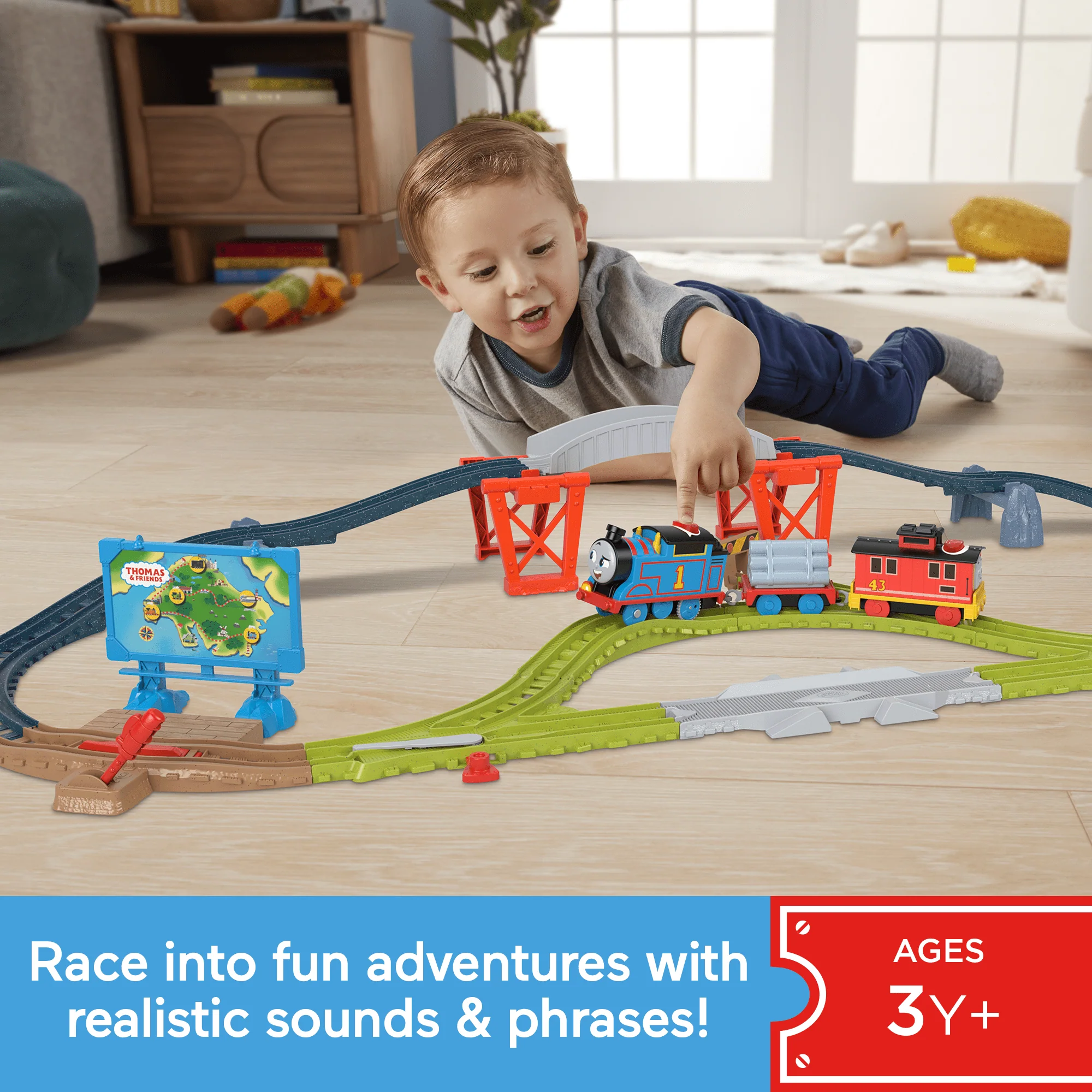 Fisher-Price Thomas & Friends Talking Thomas & Brake Car Bruno Train Set - Image 2