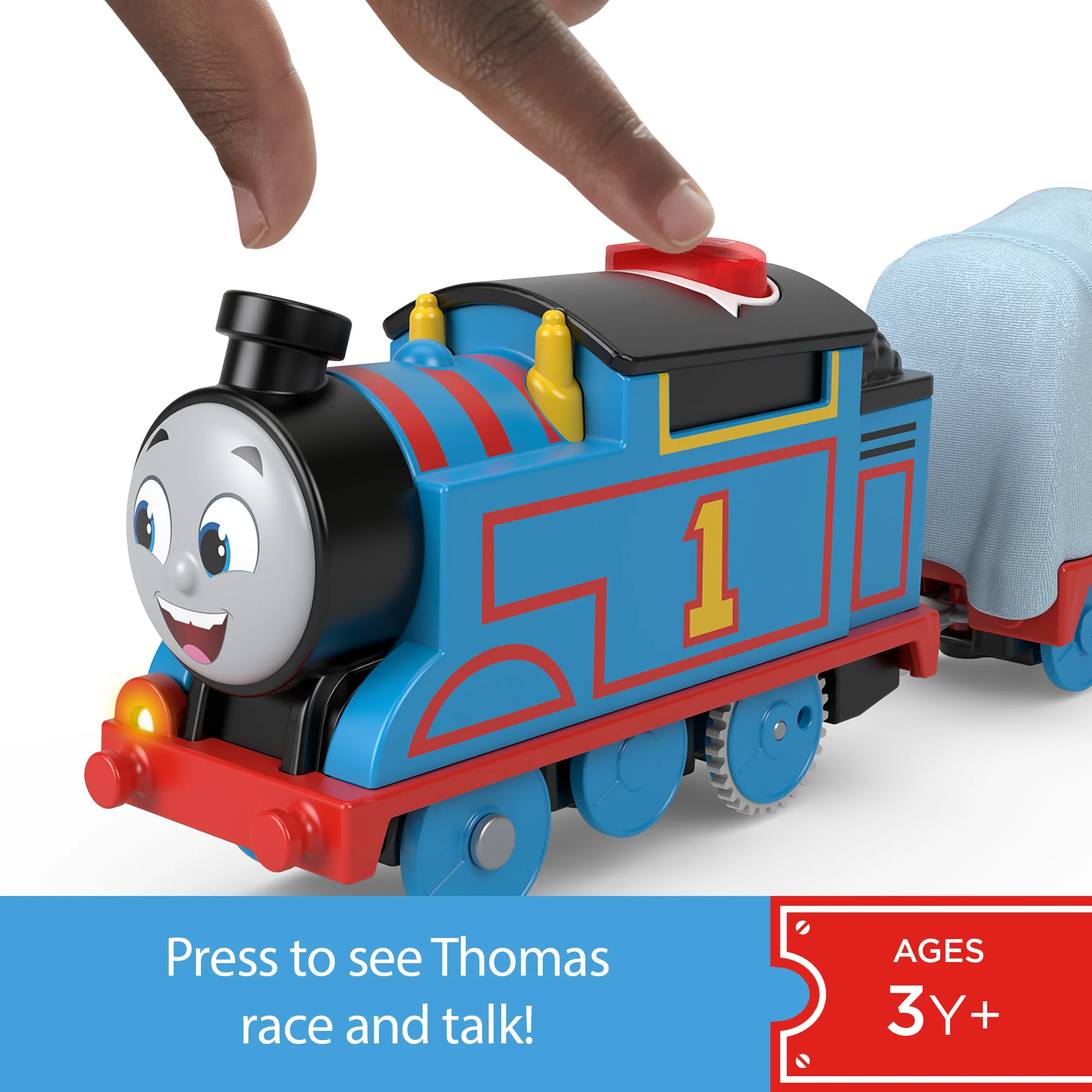 Thomas & Friends Talking Thomas Toy Train, Motorized Engine With Phrases & Sounds, Uk Version - Image 2