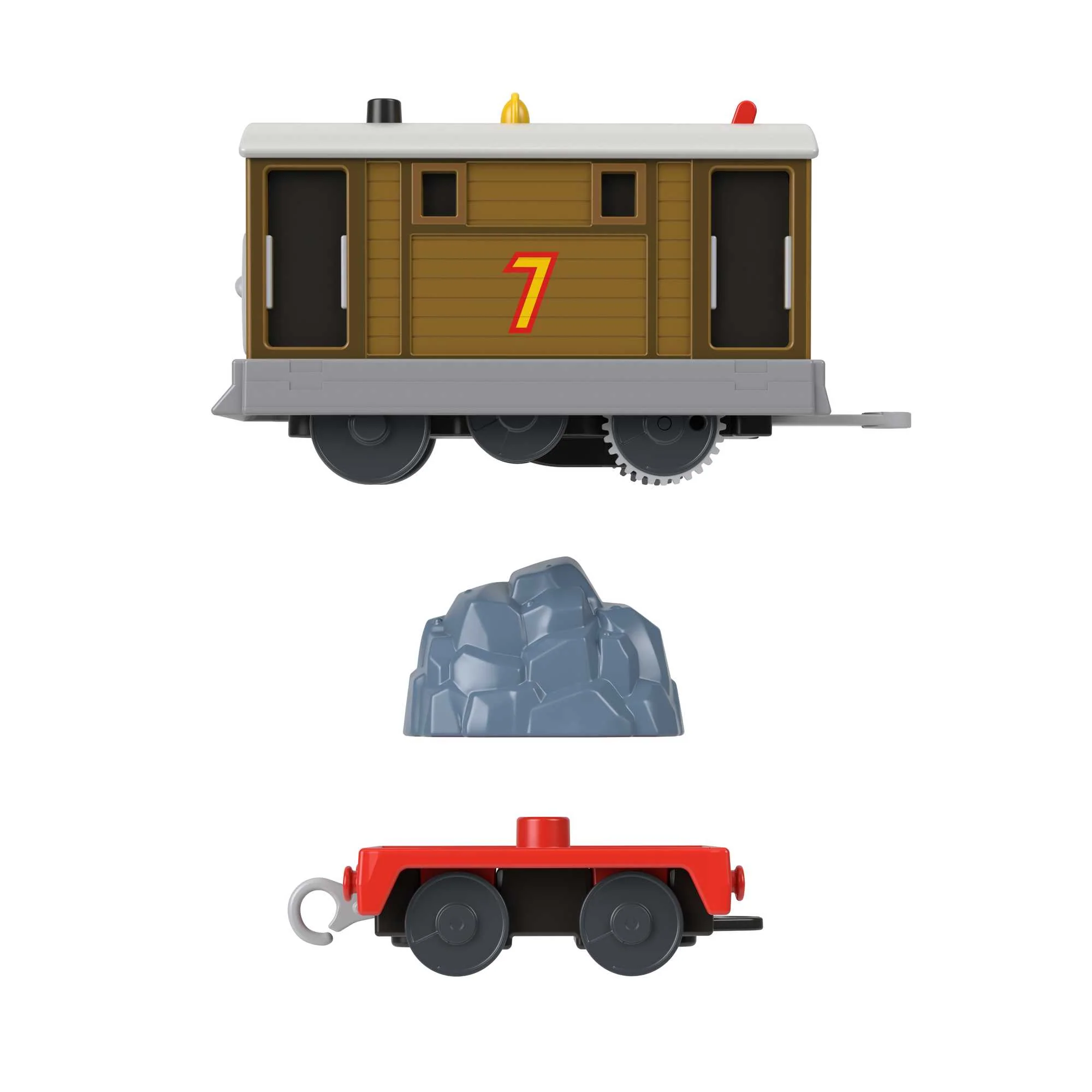 Thomas & Friends Toby Motorized Toy Train Engine With Cargo For Preschool Kids - Image 3