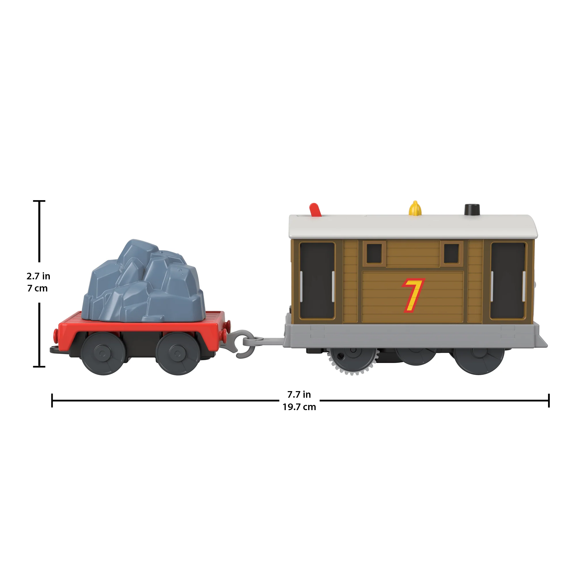 Thomas & Friends Toby Motorized Toy Train Engine With Cargo For Preschool Kids - Image 4
