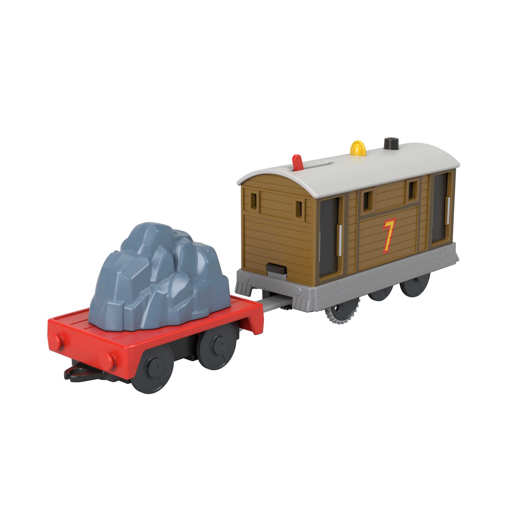 Thomas & Friends Toby Motorized Toy Train Engine With Cargo For Preschool Kids - Image 5