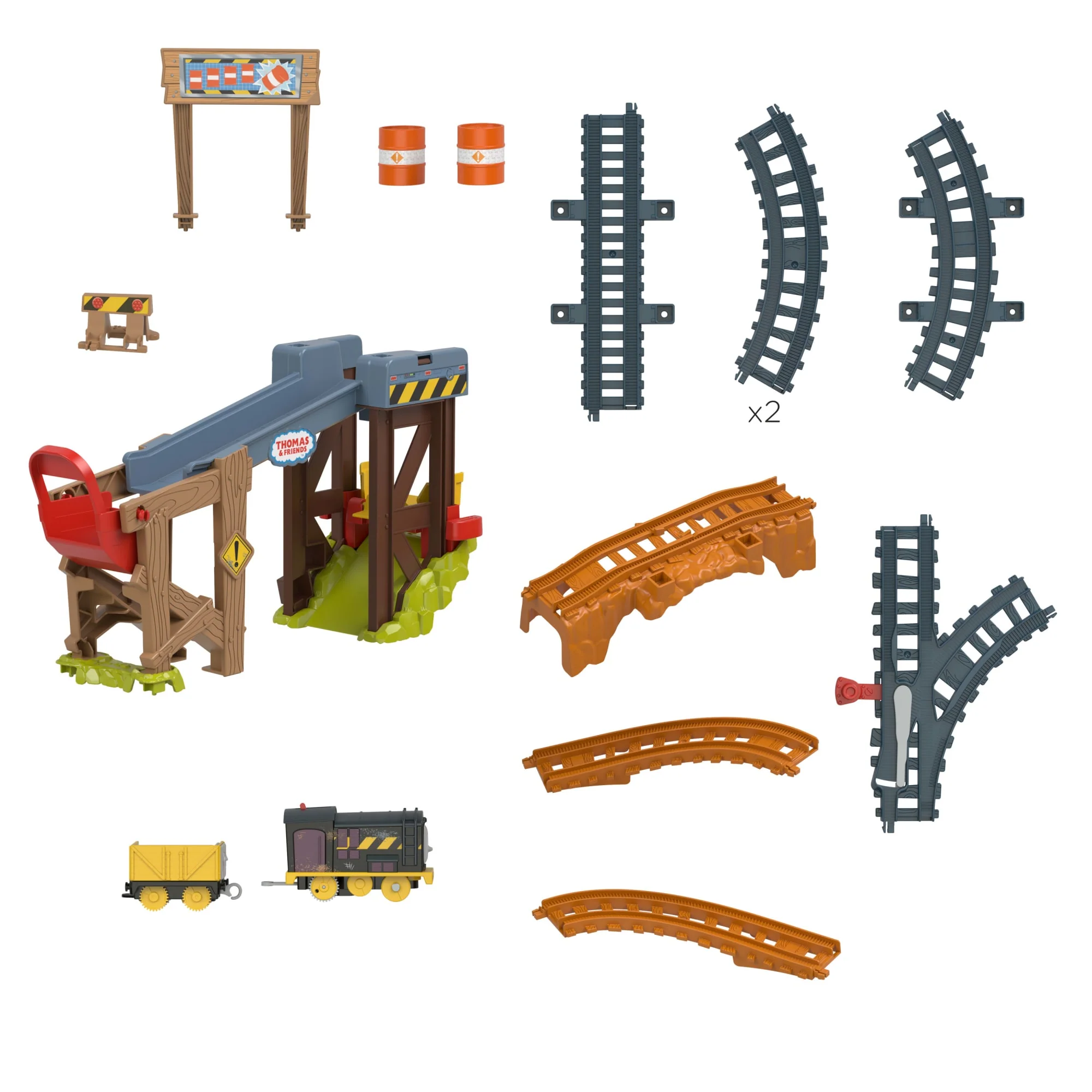 Thomas Ve Arkadaşları Diesel'in İnşaat Seti Motorlu Oyuncak Tren, Ray Ve Yükler - Image 5