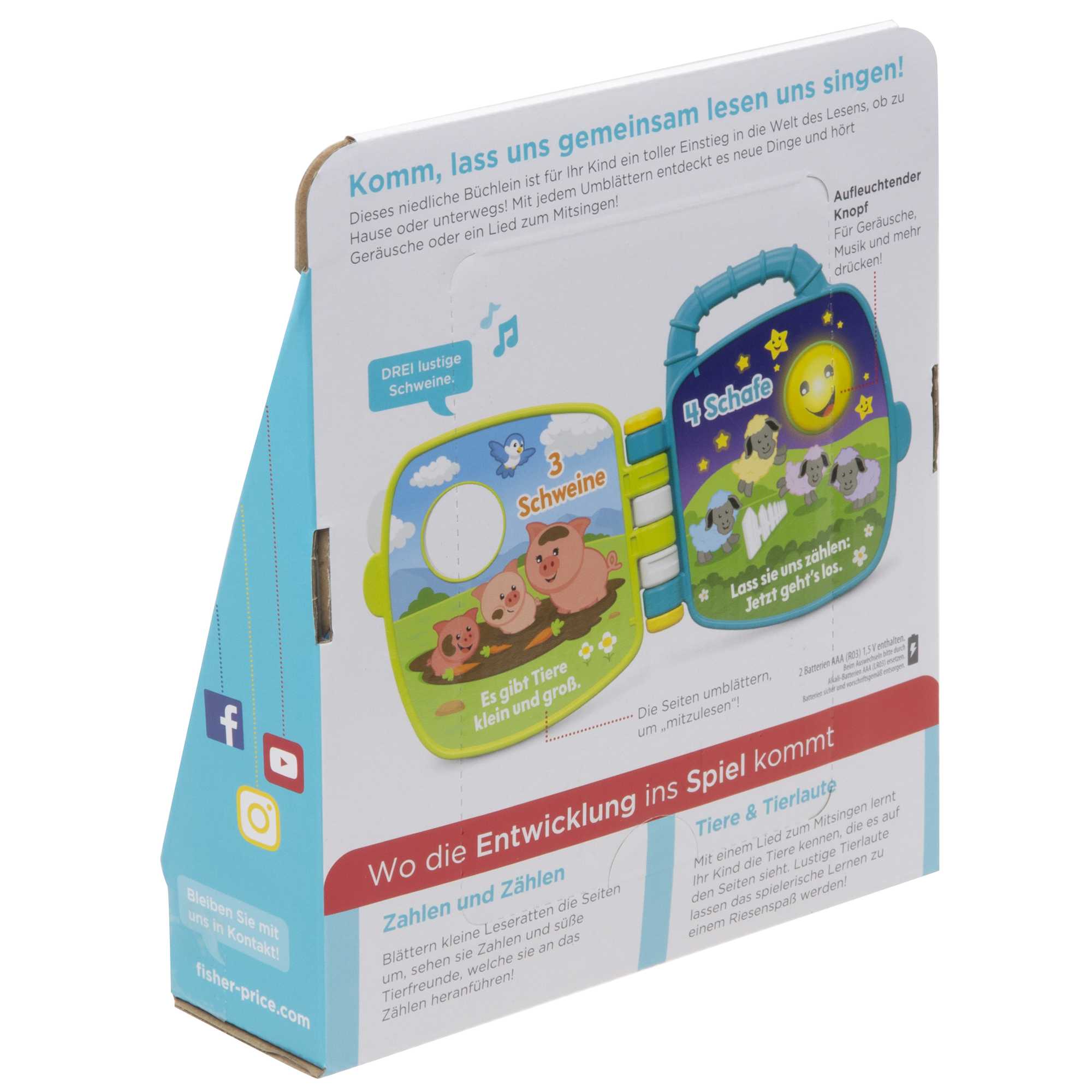 Fisher-Price Tierfreunde-Liederbuch, Baby-Spielzeug Mit Musik, Lernspielzeug - Image 6