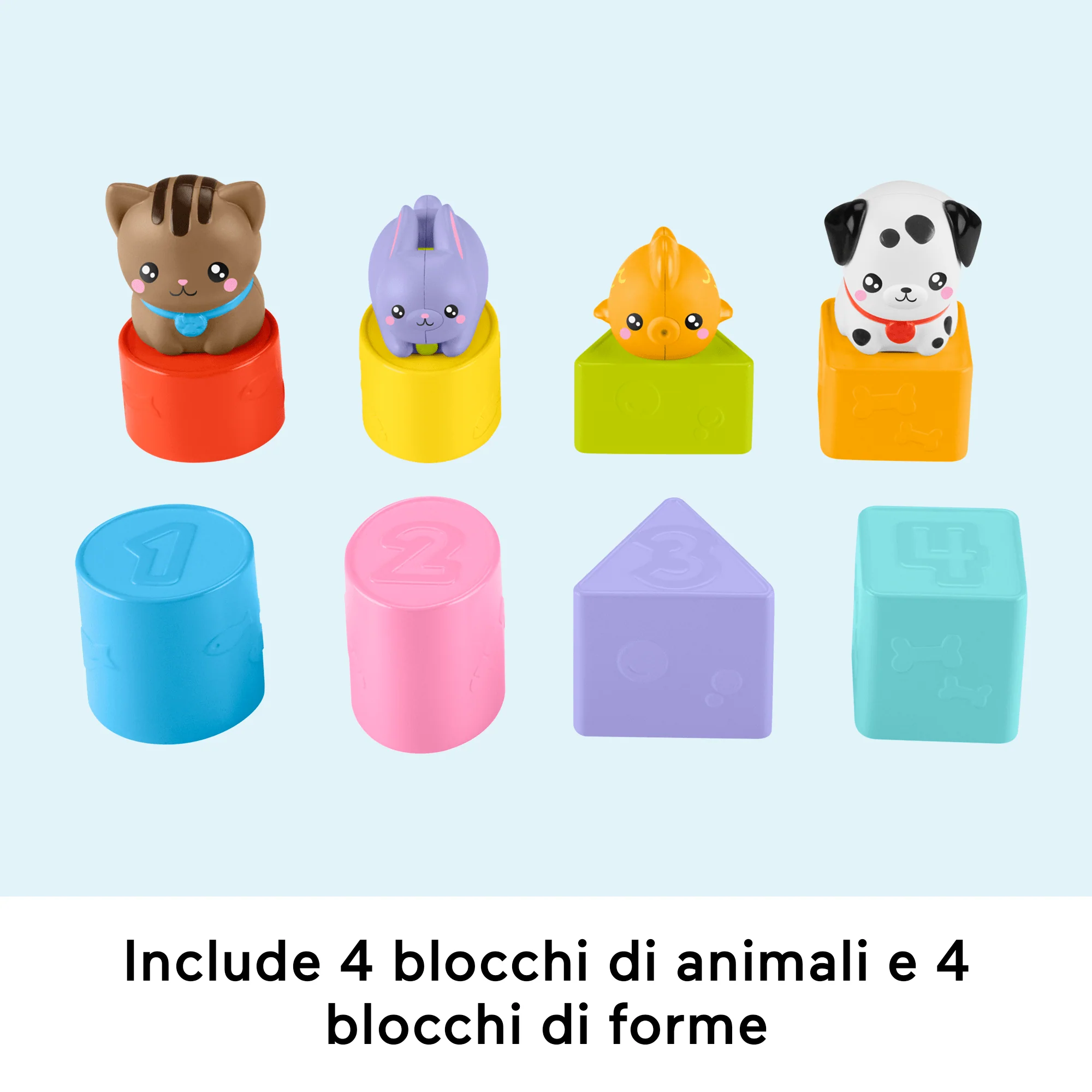 Fisher-Price Fp Pets Trasportino Cercaforme, Giocattolo Cercaforme Per Neonati E Bambini, 8 Blocchi - Image 5