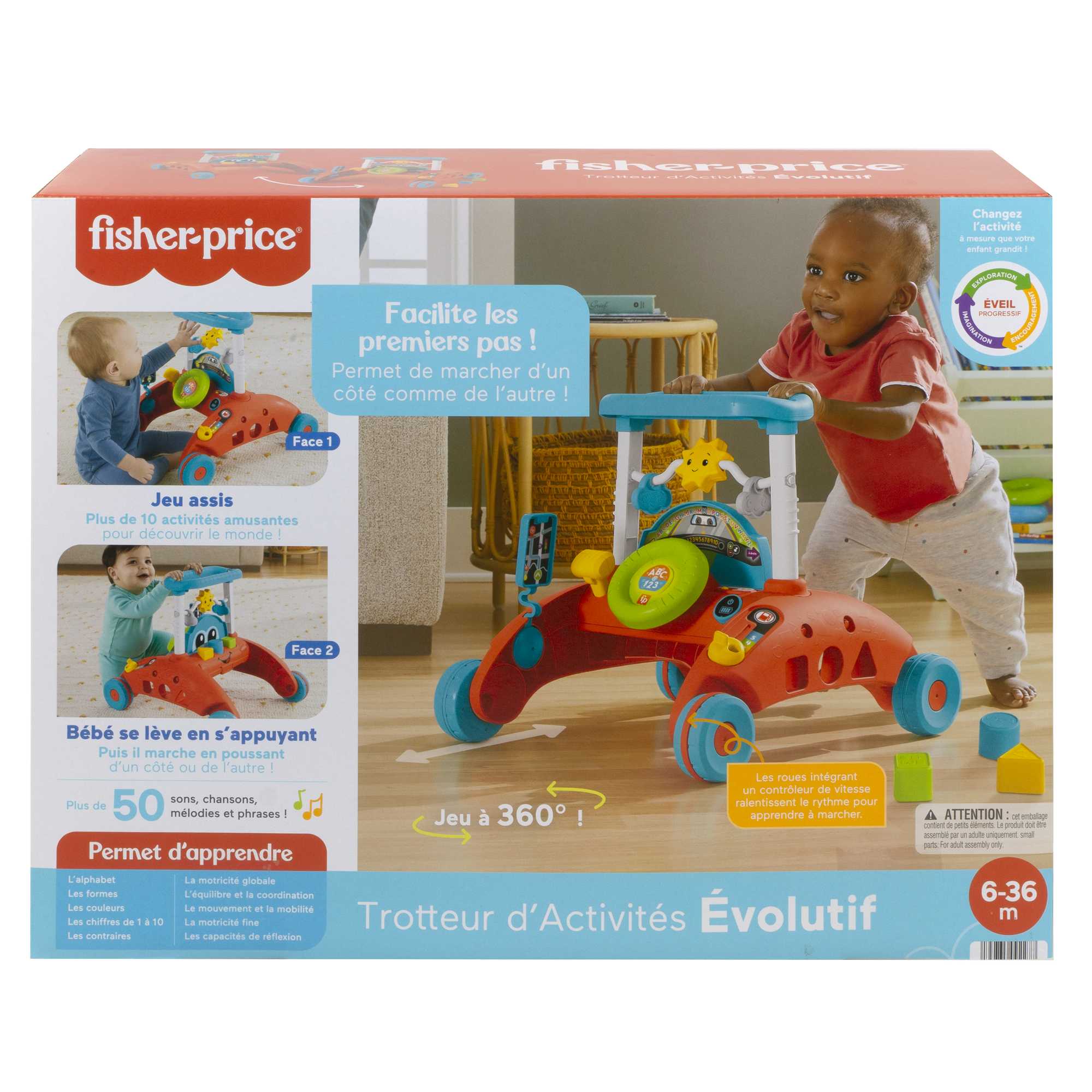 Fisher-Price - Trotteur D'Activités Evolutif- Jouet D'Éveil - 6 Mois Et + - Image 6