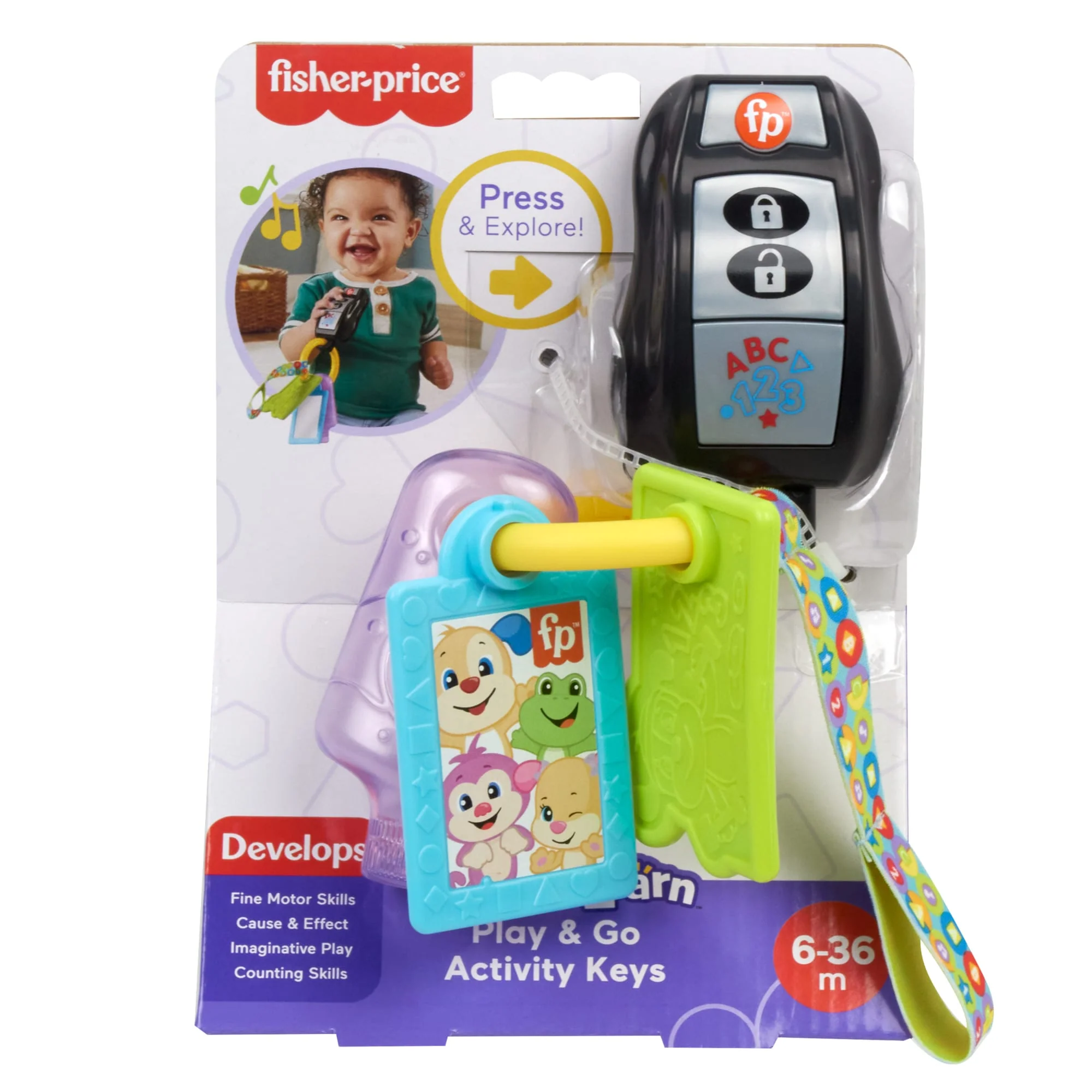 Fisher-Price „Ucz Się I Śmiej!” Edukacyjne Kluczyki Abc 123 Zabawa Edukacyjna (Wersja Wielojęzykowa Z Polskim) - Image 7