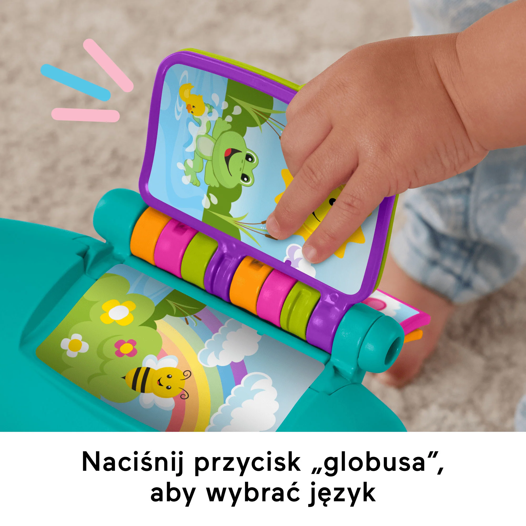 Fisher-Price „Ucz się i śmiej!” Edukacyjny Fotel Malucha Zabawka interaktywna dla dzieci (POL/ENG/CZ/SL/HU) - Image 4