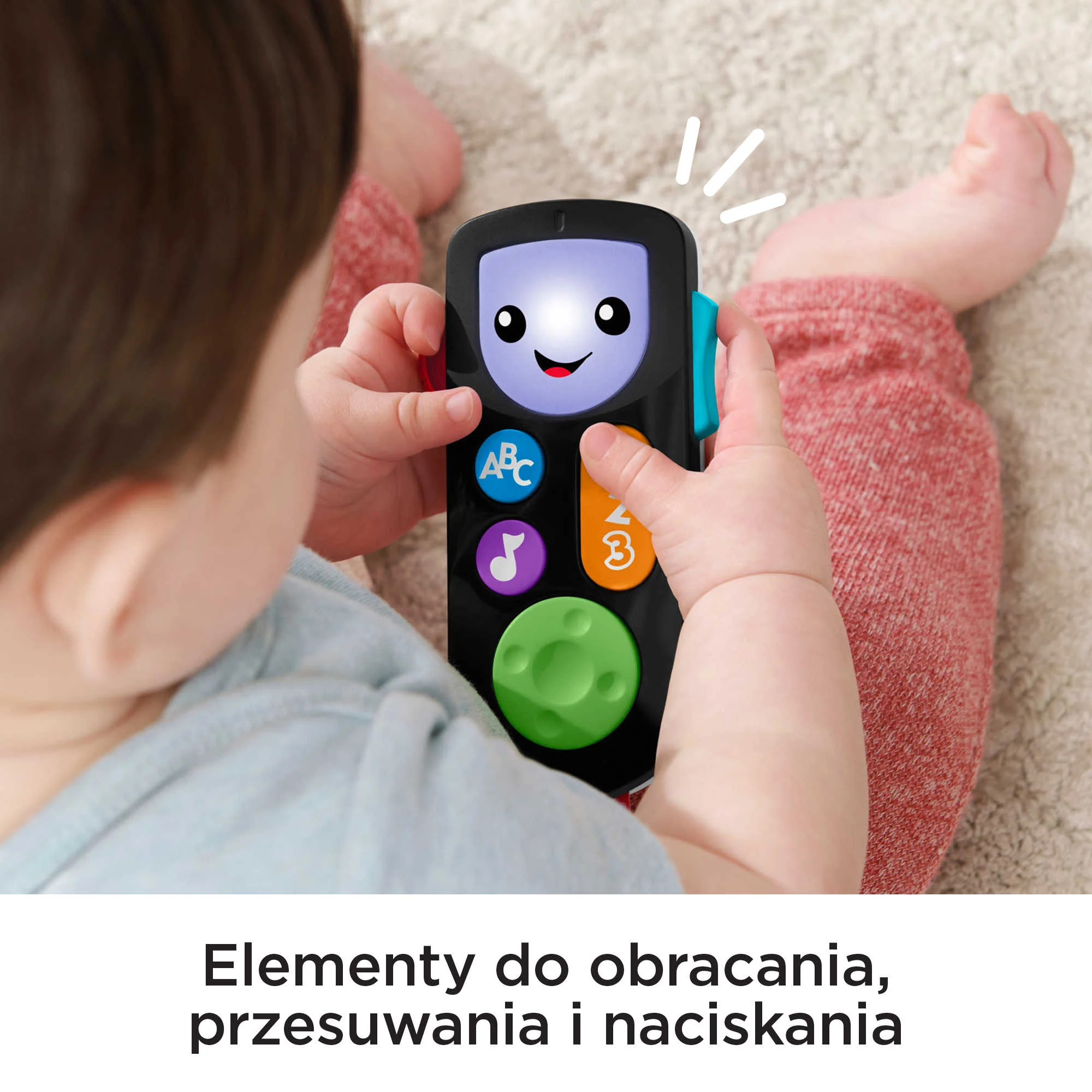 Fisher-Price „Ucz się i śmiej!” Edukacyjny pilocik Edukacyjna zabawka – wersja z wyborem języka - Image 4