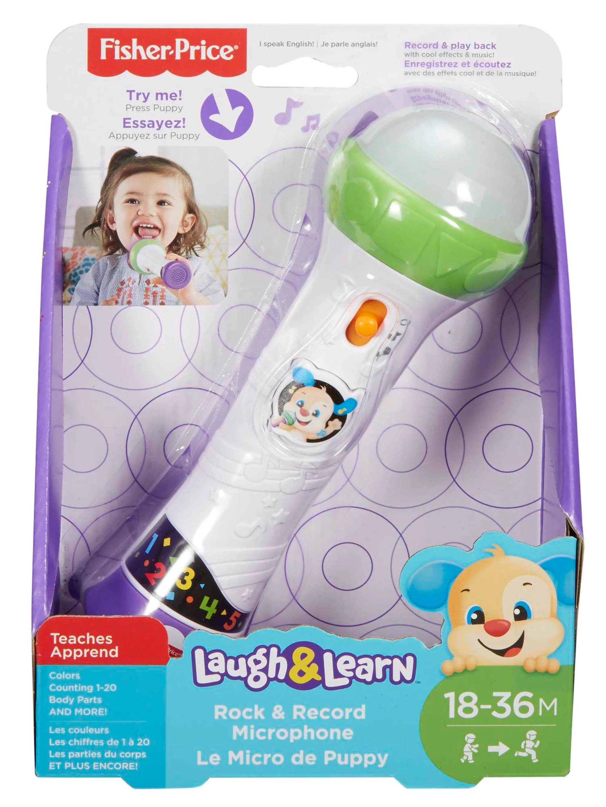 Fisher-Price „Ucz się i śmiej!“ Mikrofon Malucha – Śpiewaj i nagrywaj! - Image 6