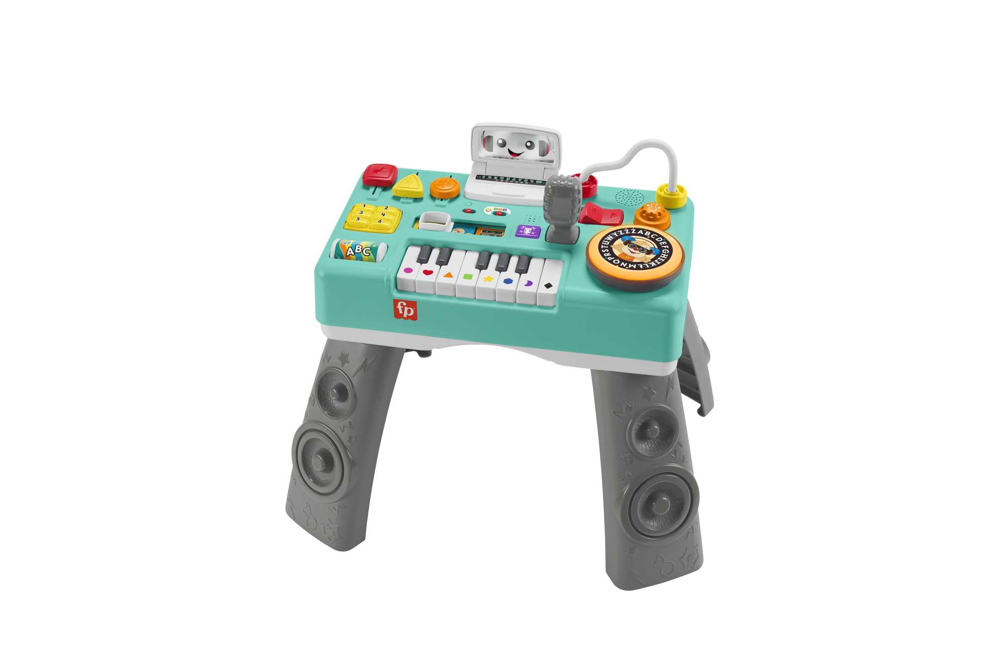 Fisher-Price „Ucz się i śmiej!” Muzyczny Stolik DJ-a Poziomy Nauki Zabawka edukacyjna dla dzieci Polska wersja językowa - Image 3