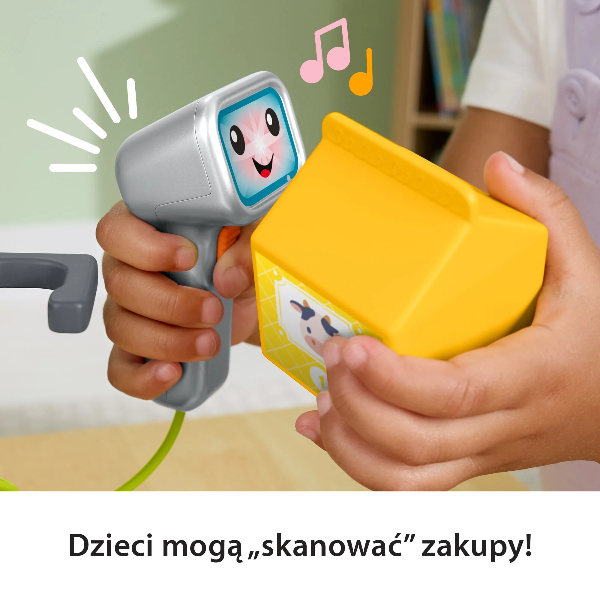 Fisher-Price „Ucz się i śmiej” Sklepik – Kasa fiskalna „Kupuj i skanuj” Zabawka interaktywna 2+ Wersja wielojęzykowa - Image 5