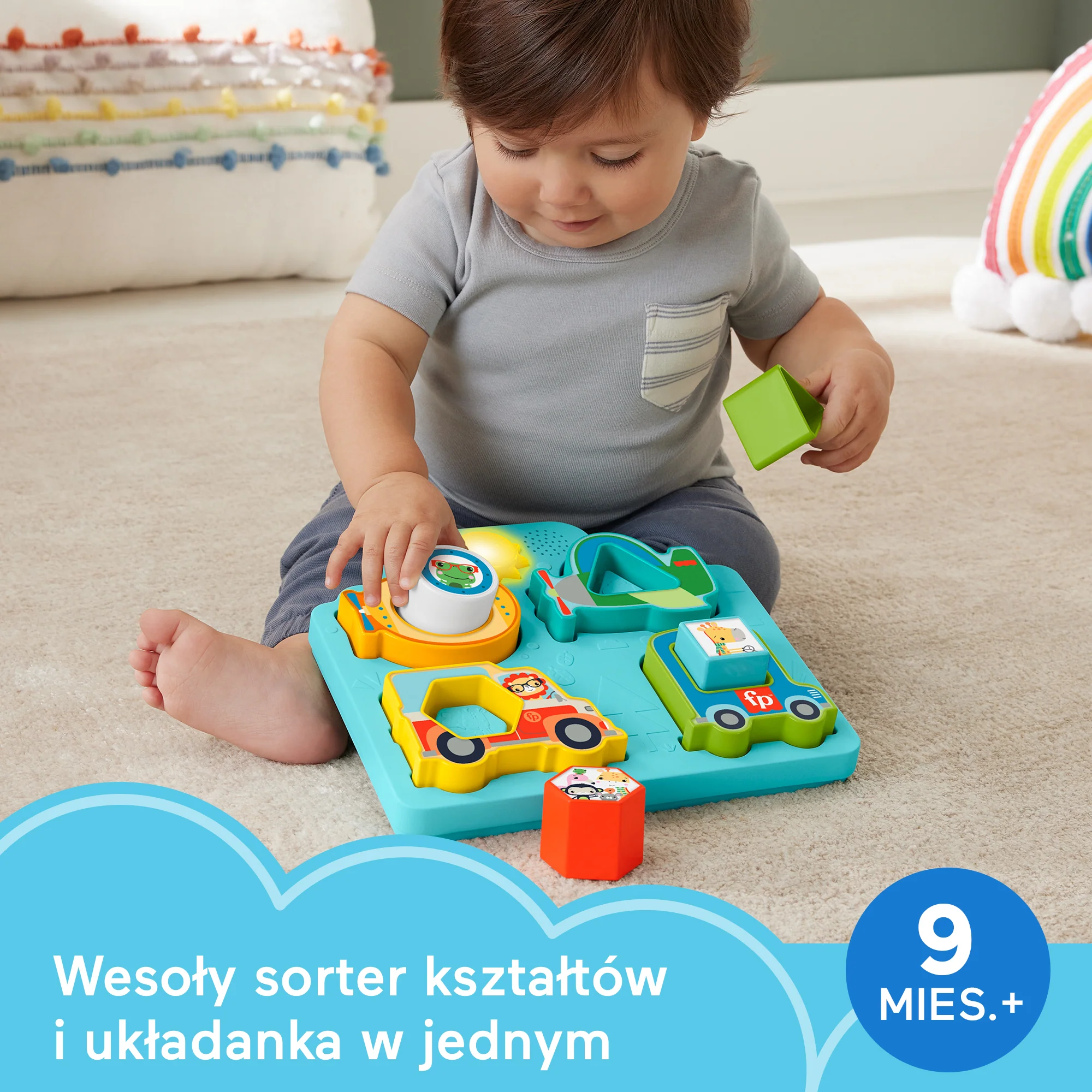 Fisher-Price Układanka puzzle „Pojazdy i kształty” – Światła i dźwięki - Image 2