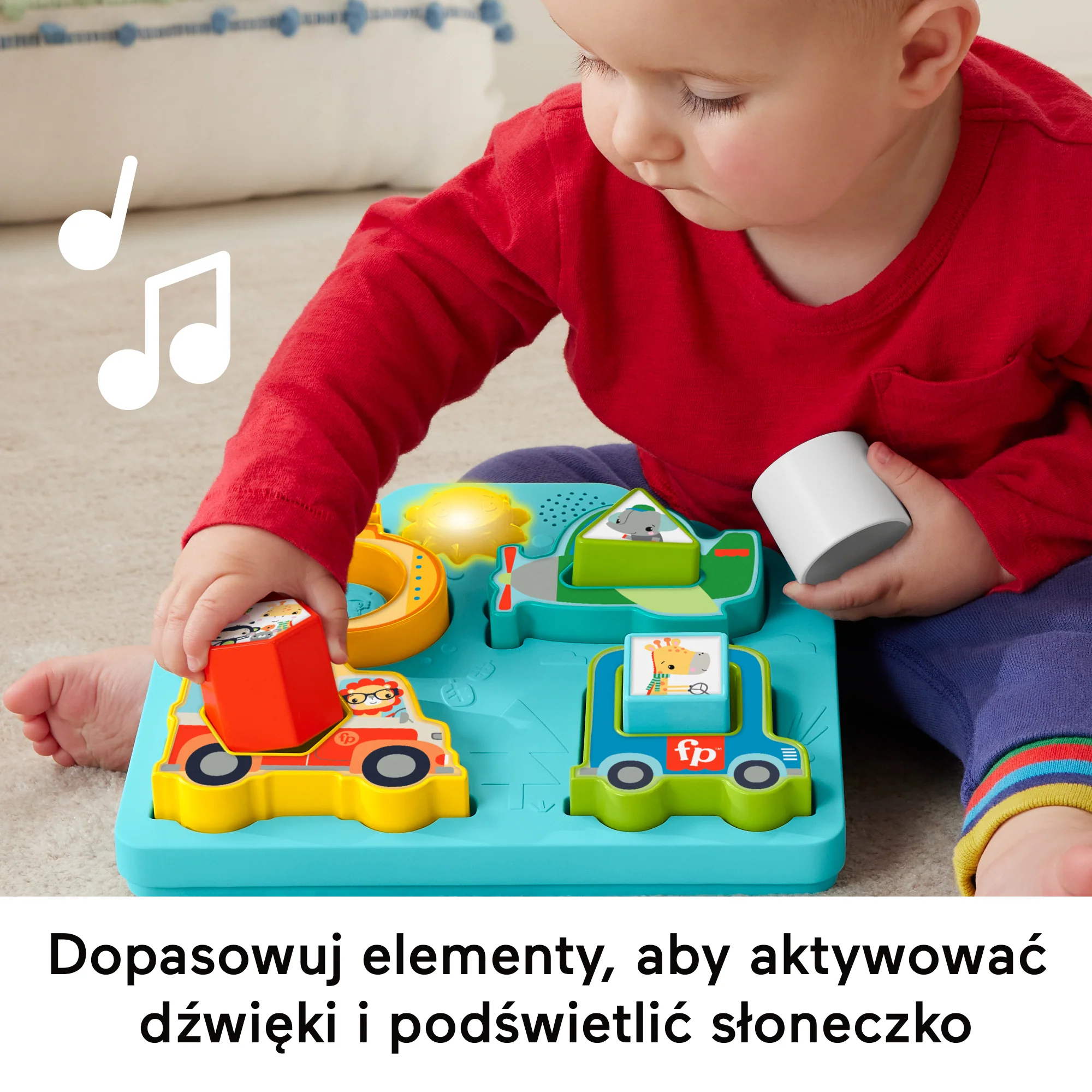 Fisher-Price Układanka puzzle „Pojazdy i kształty” – Światła i dźwięki - Image 3