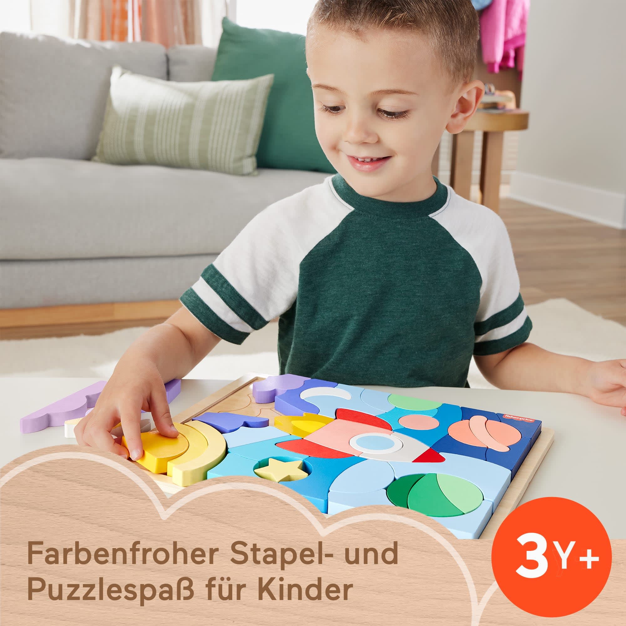 Fisher-Price Weltraum Holz-Puzzle - Image 2