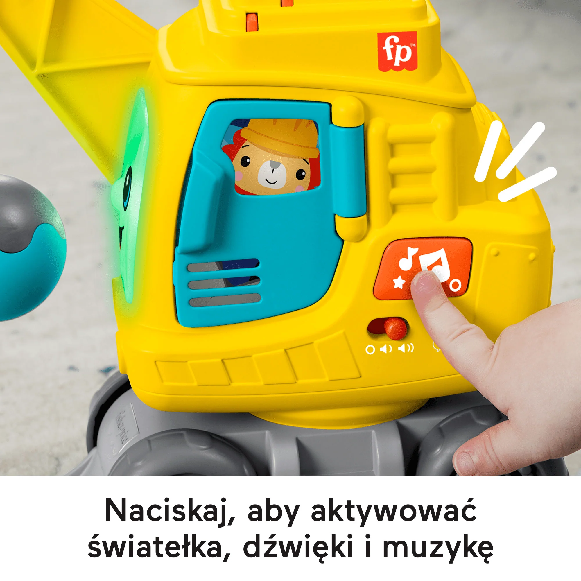 Fisher-Price Wesoły dźwig „Układaj i licz” Zabawka edukacyjna (Wersja wielojęzyczna z polskim) - Image 5
