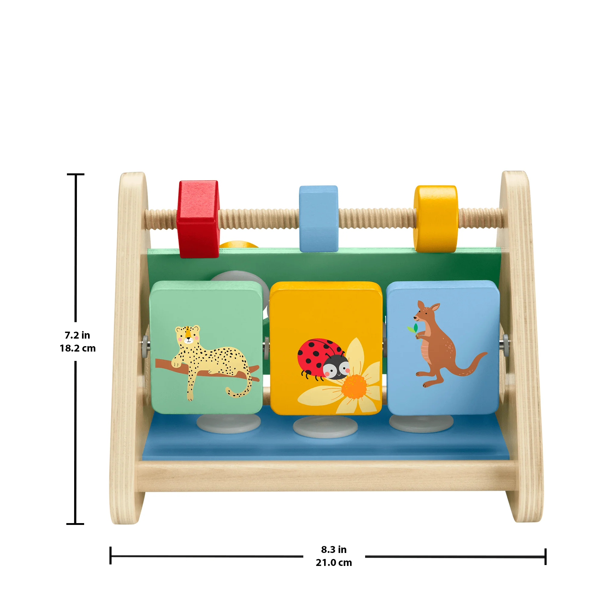 Fisher-Price Wooden Activity Triangle, 3-Sided Fine Motor Toy For Baby, 1 Wood Piece - Image 6