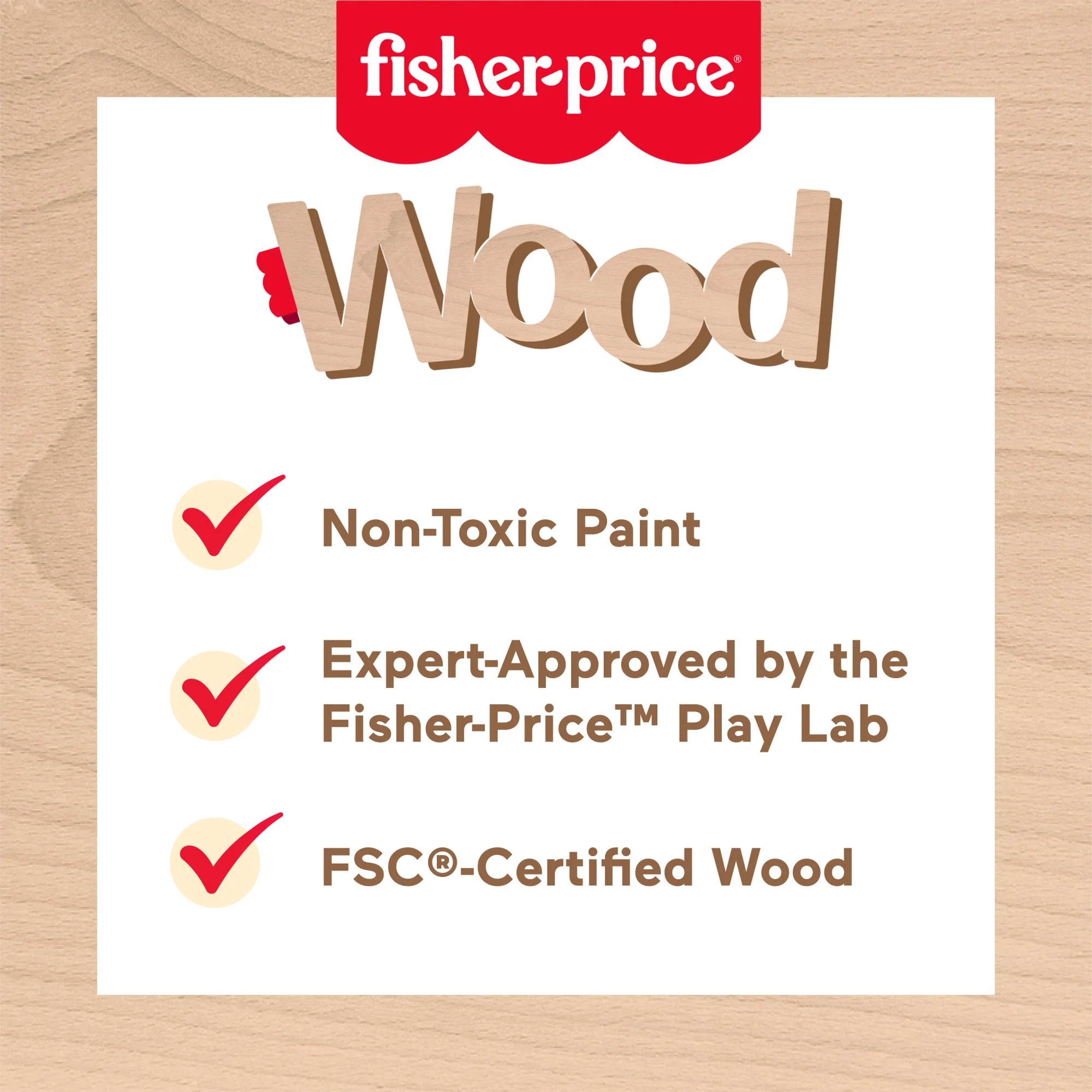 Fisher-Price Wooden Balance Tree Preschool Stacking Activity Toy, 10 Wood Pieces - Image 3