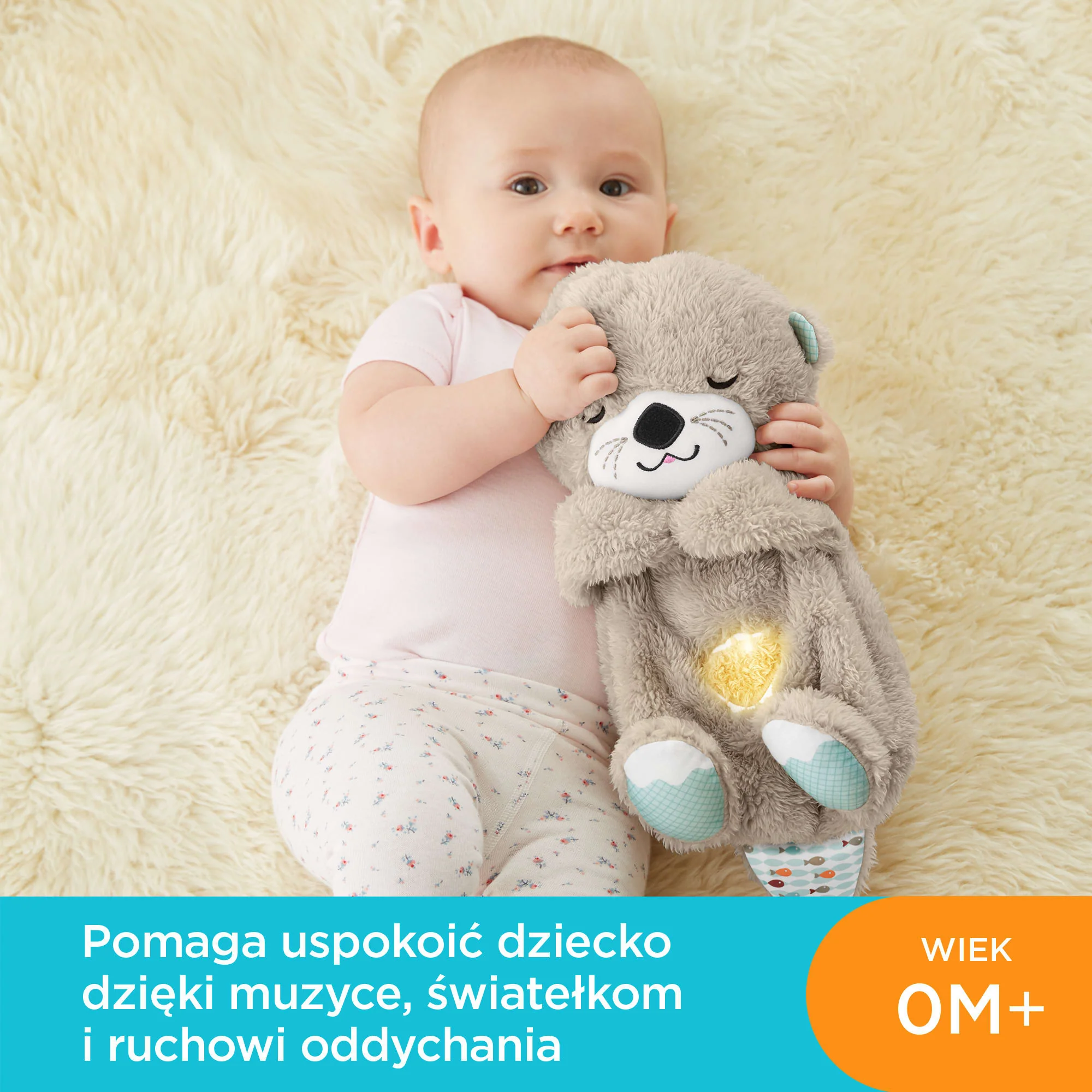 Fisher-Price Wydra Usypianka-Przytulanka Oddychający Uspokajacz - Image 2