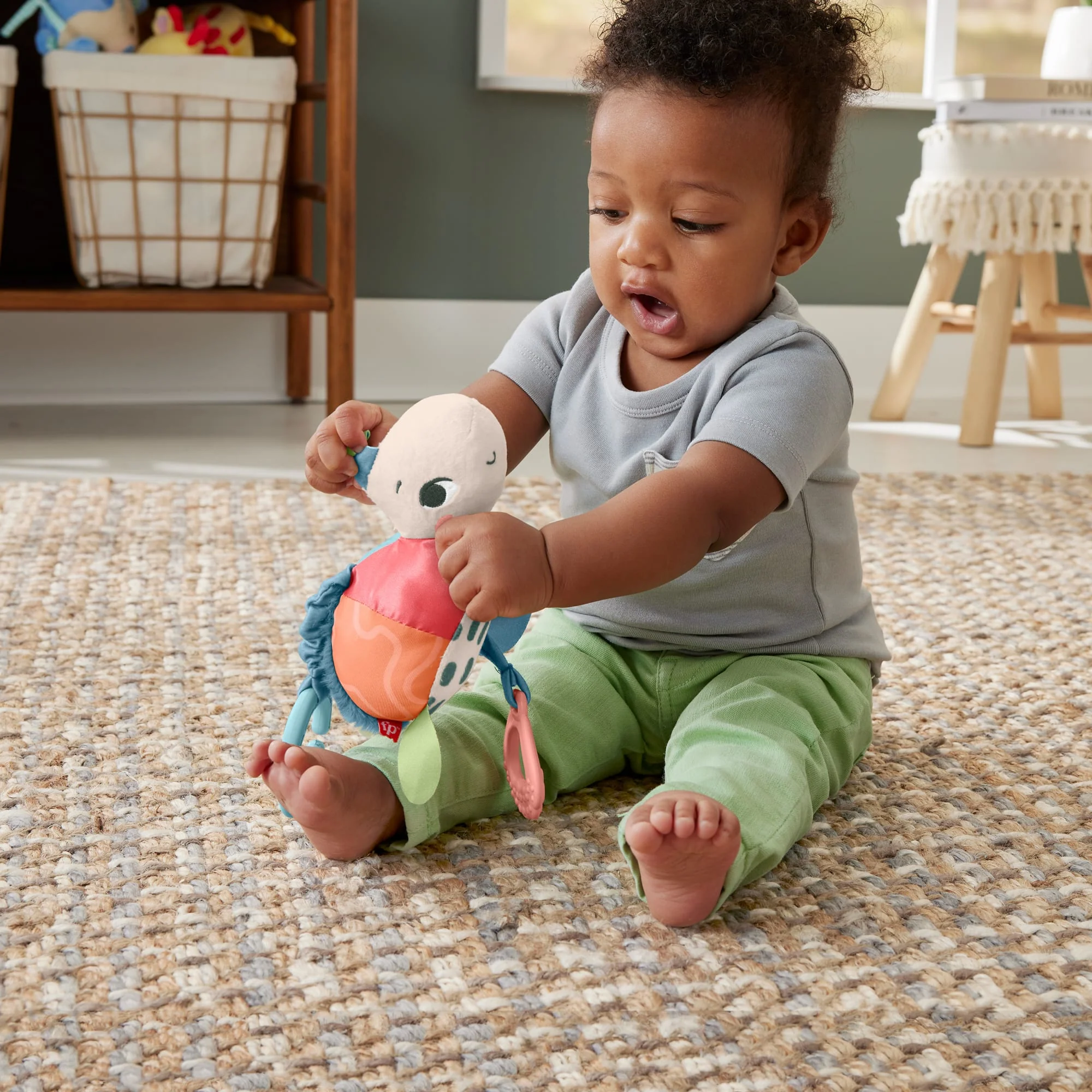 Fisher-Price Planet Friends Zie Me Stuiteren Schildpad Baby Wandelwagenspeeltje Met Zintuiglijke Details Voor Baby'S - Image 2