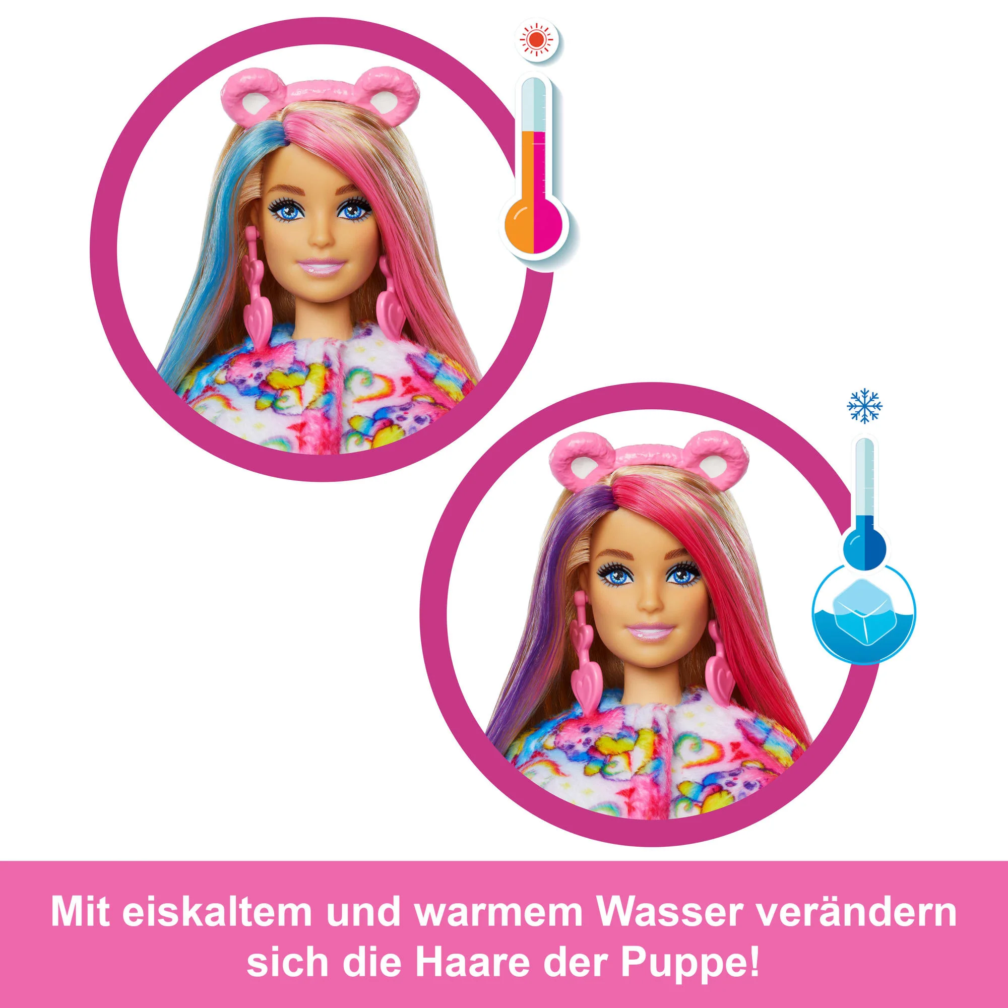 Cutie Reveal Barbie-Puppe Mit Accessoires, Glücksbärchis-Serie 2, Zusammengehörigkeitsbärchi Mit 10 Überraschungen - Image 3