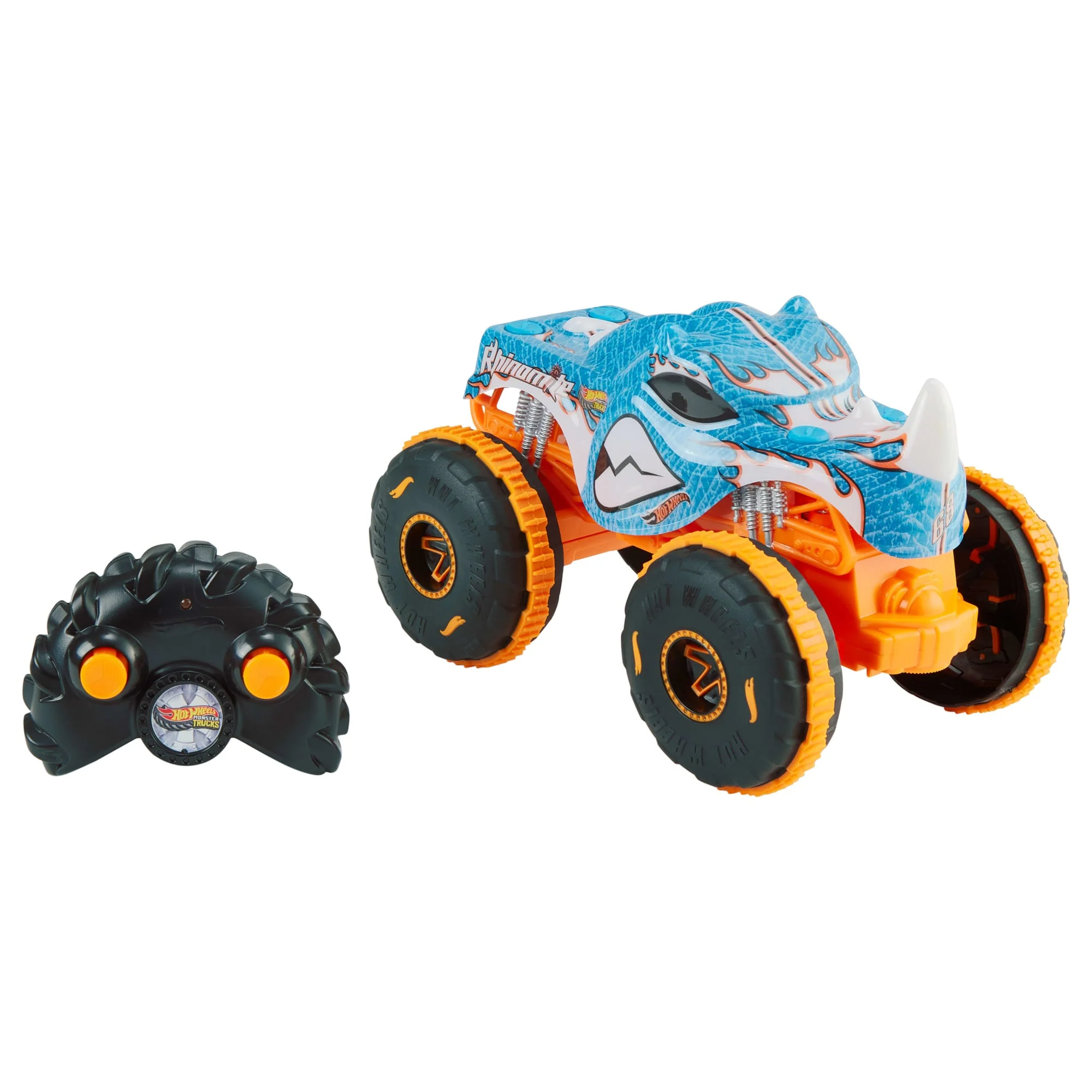 Hot Wheel RC Monster Trucks Rhinomite in 1:24 Scale, Battery-Powered Remote-Control Toy Truck - Image 2
