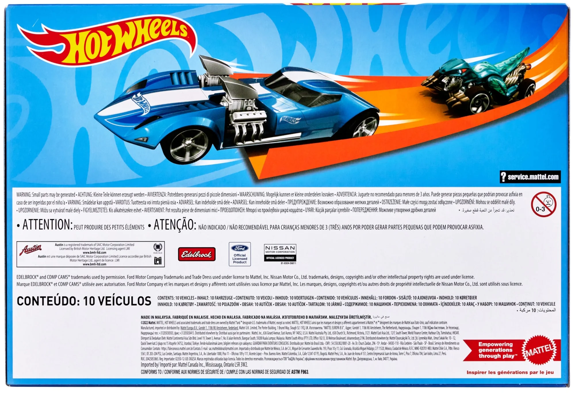 Hot Wheels 1:64 Ölçekli Metal Oyuncak Kamyonlar, 10'Lu Set (Stiller Çeşitlilik Gösterebilir) - Image 2