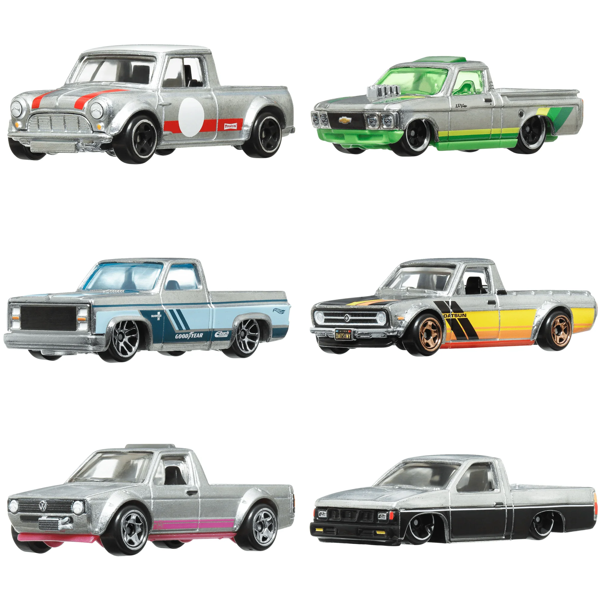 Hot Wheels 1:64 Scale Die-Cast Toy Cars & Trucks, Set Of 6 Zamac Vehicles (Styles May Vary) [Walmart Exclusive] - Image 2